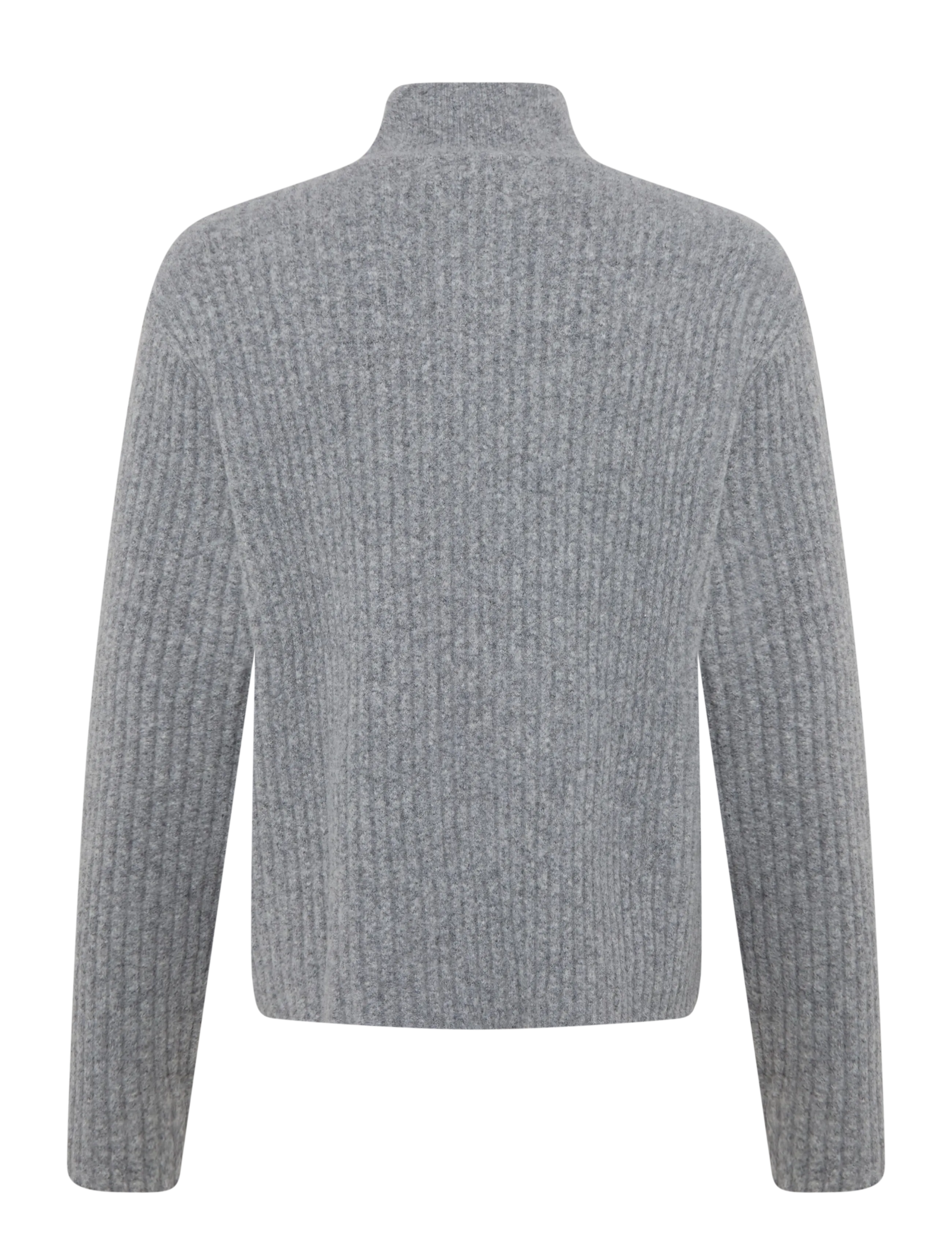 Weekday - Davos Half-zip Woolblend Sweather - halfzip strik - grey melange - 1