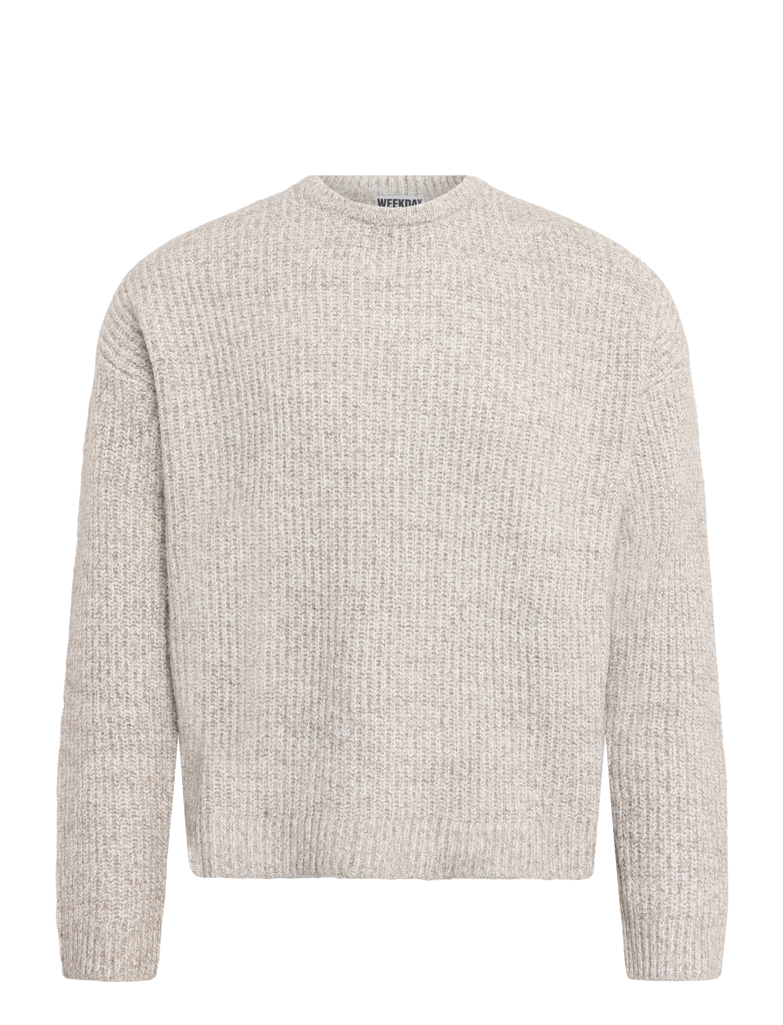 Weekday Chunky knit relaxed sweater - Rundhals - BEIGE TWIST / beige