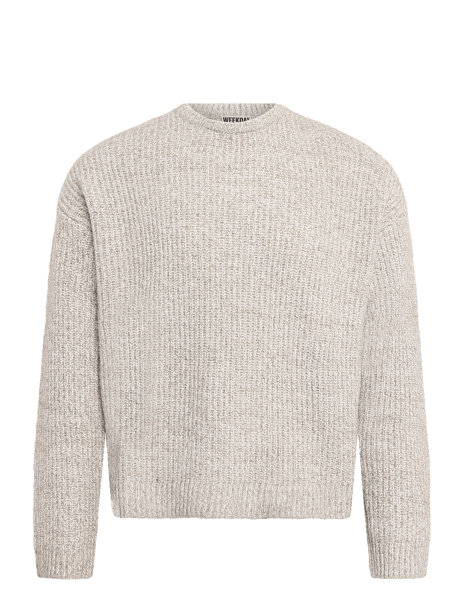 Weekday - Chunky knit relaxed sweater - rundhals - beige twist - 0