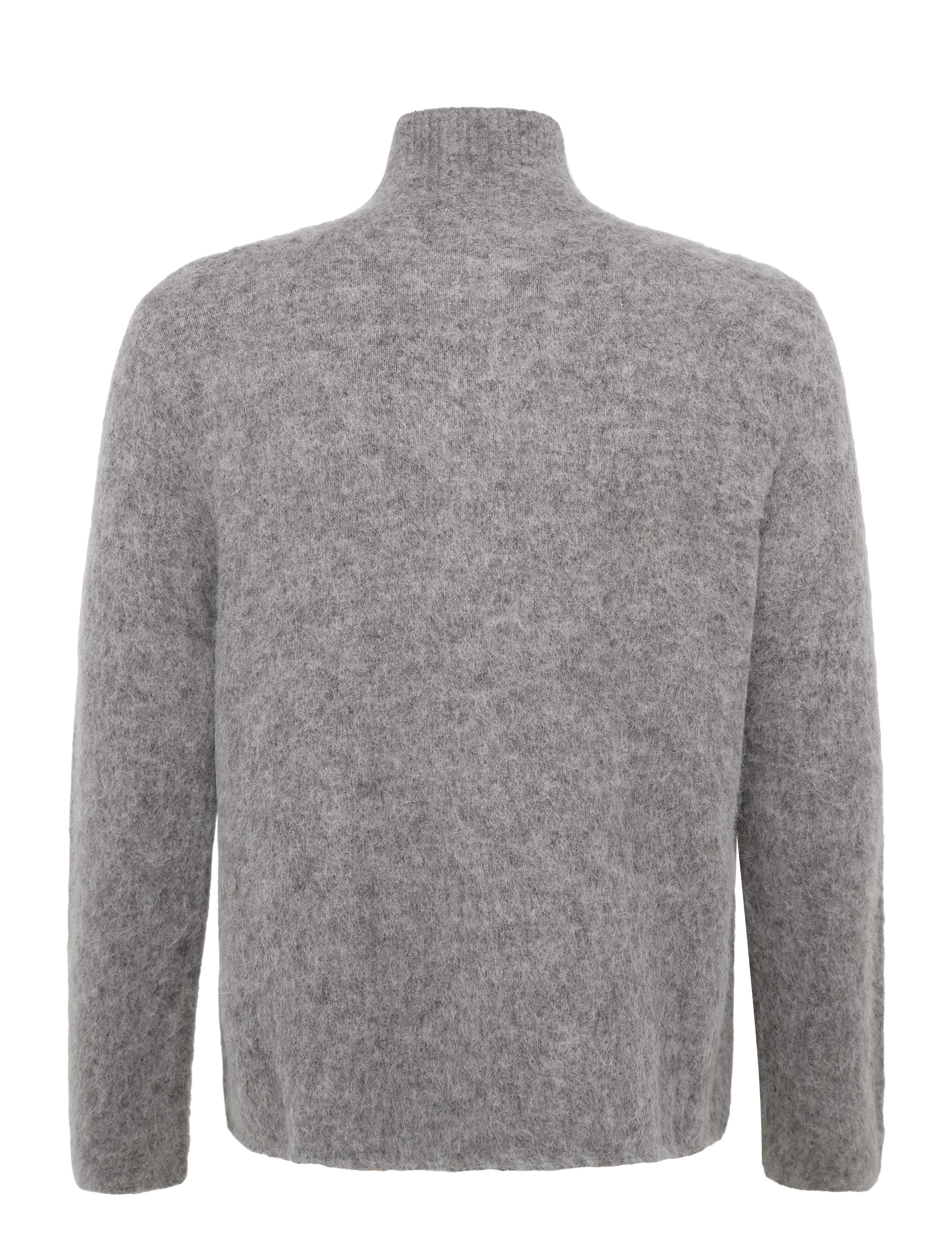 Weekday - Premium Alpaca Marley - pullover mit durchgehendem reißverschluss - brown - 1