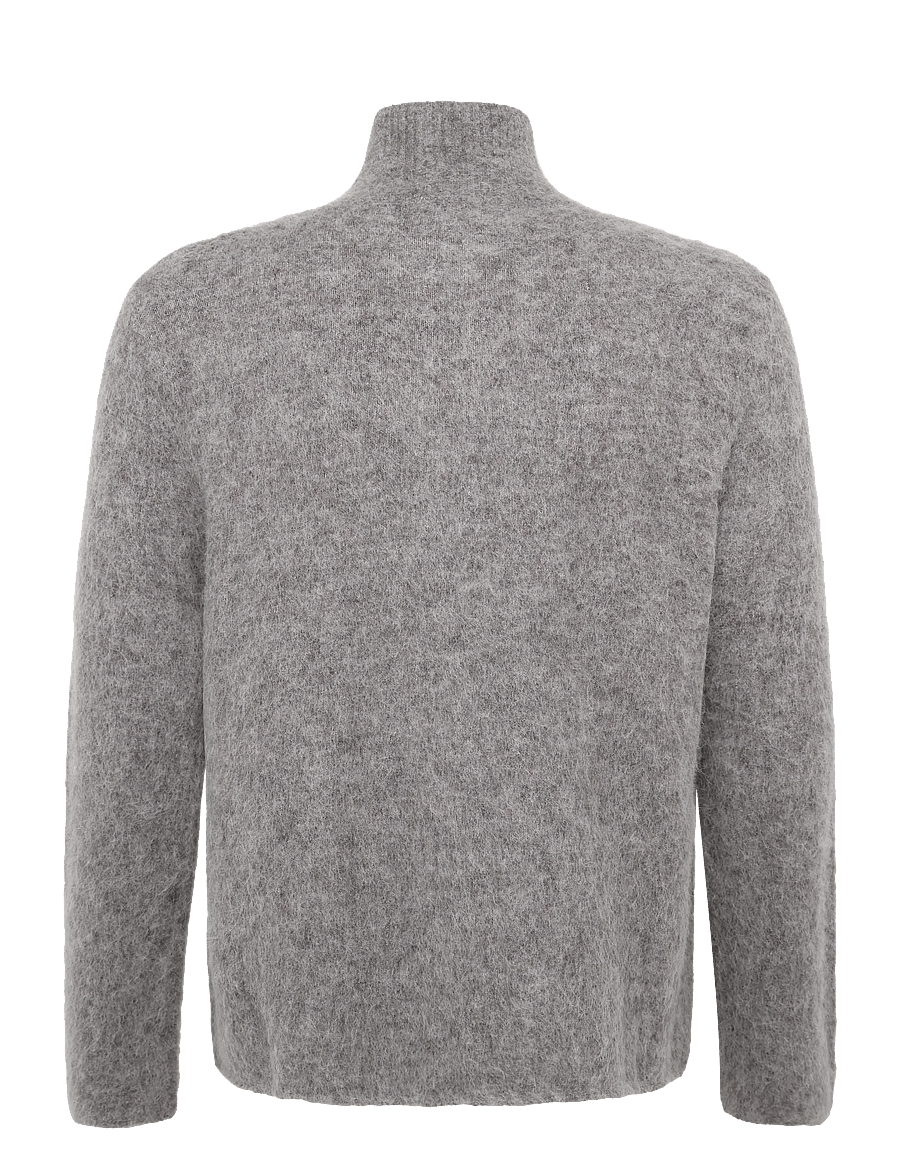 Weekday - Premium Alpaca Marley - pullover mit durchgehendem reißverschluss - brown - 1