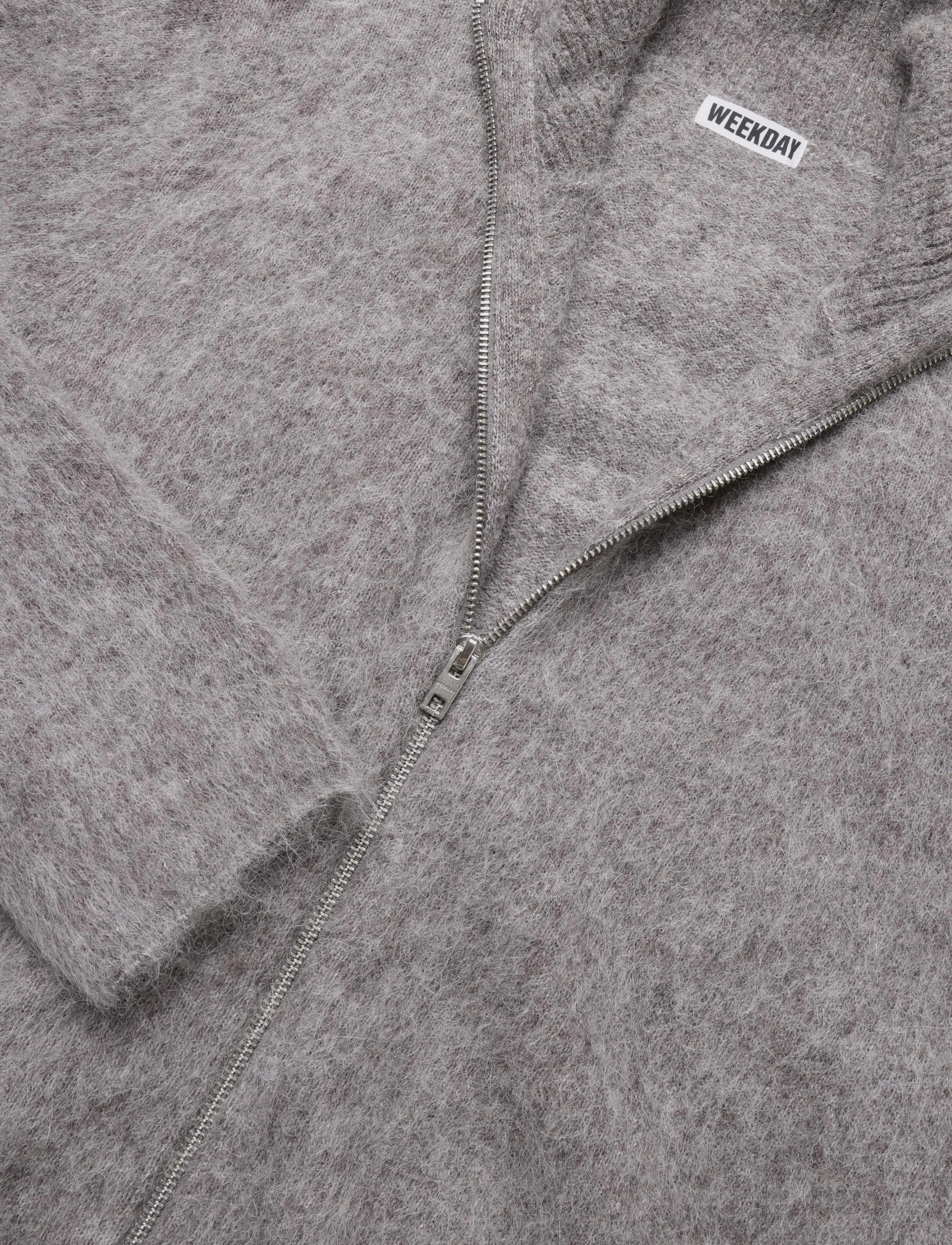 Weekday - Premium Alpaca Marley - pullover mit durchgehendem reißverschluss - brown - 2