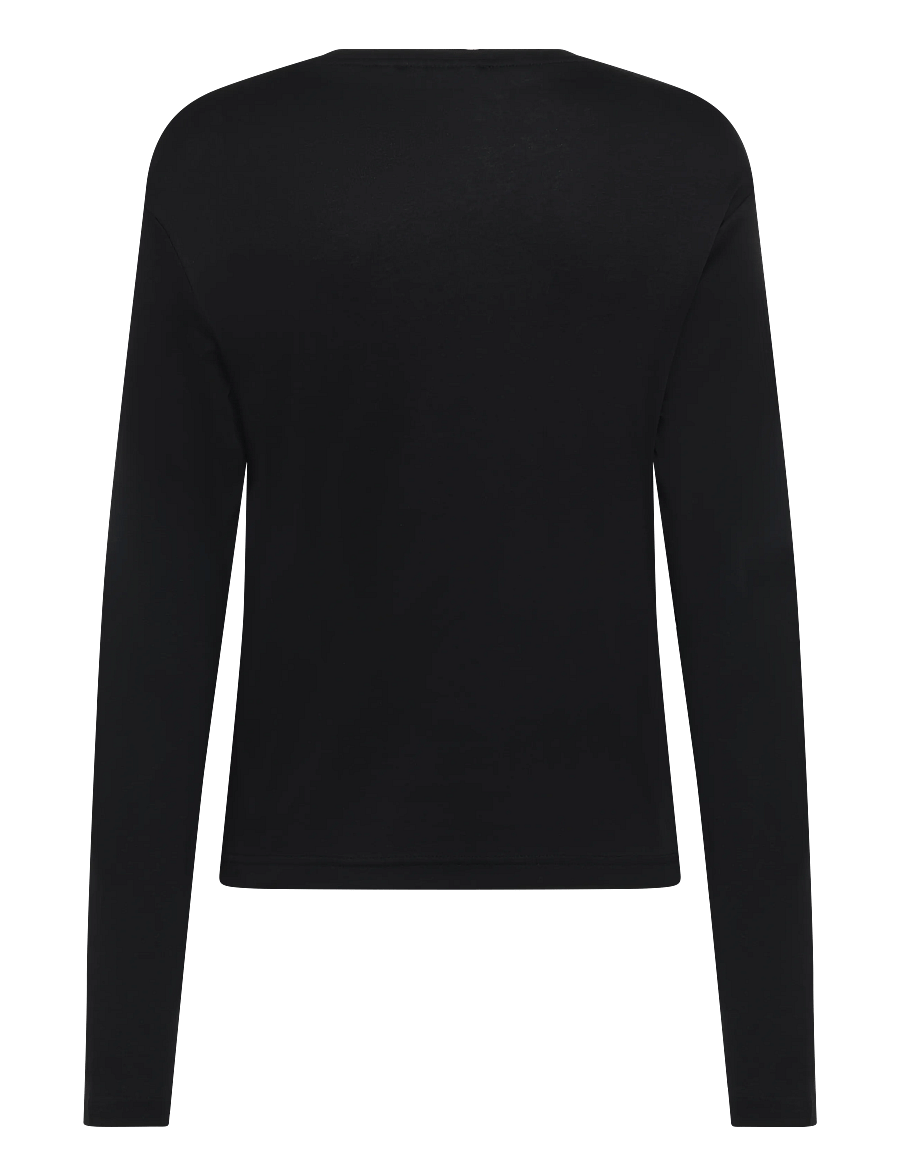 Weekday - Niki Long Sleeve T-shirt - langærmede toppe - black - 1
