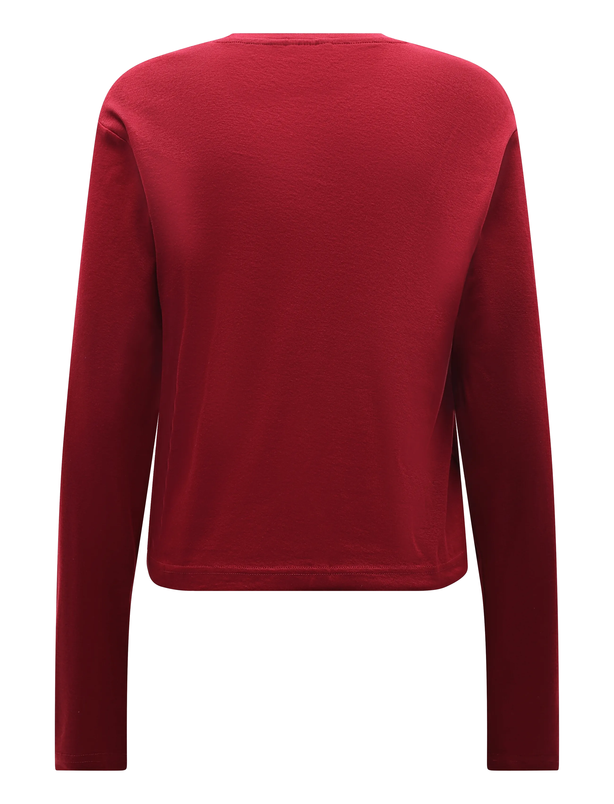 Weekday - Niki Long Sleeve T-shirt - langärmlige tops - cherry red - 1