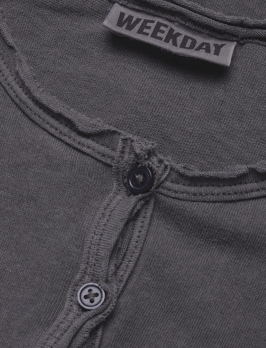 Weekday - Slim jersey cardigan - koftor - dark grey - 2