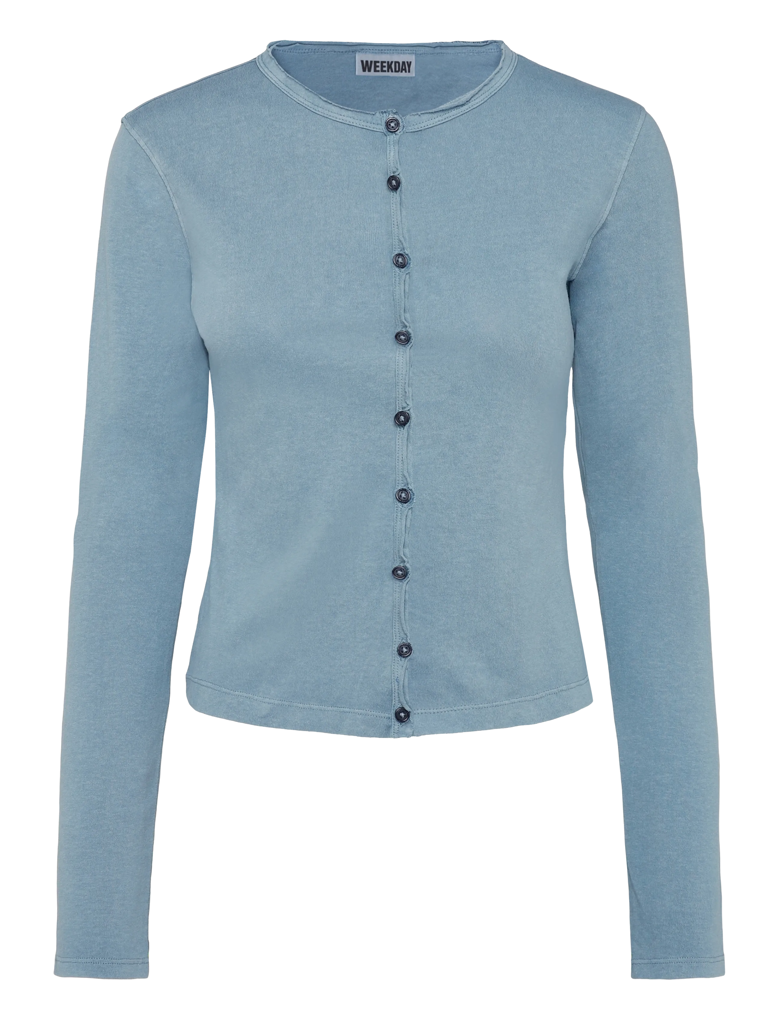 Weekday Slim jersey cardigan - Weekday - DUSTY BLUE / blue