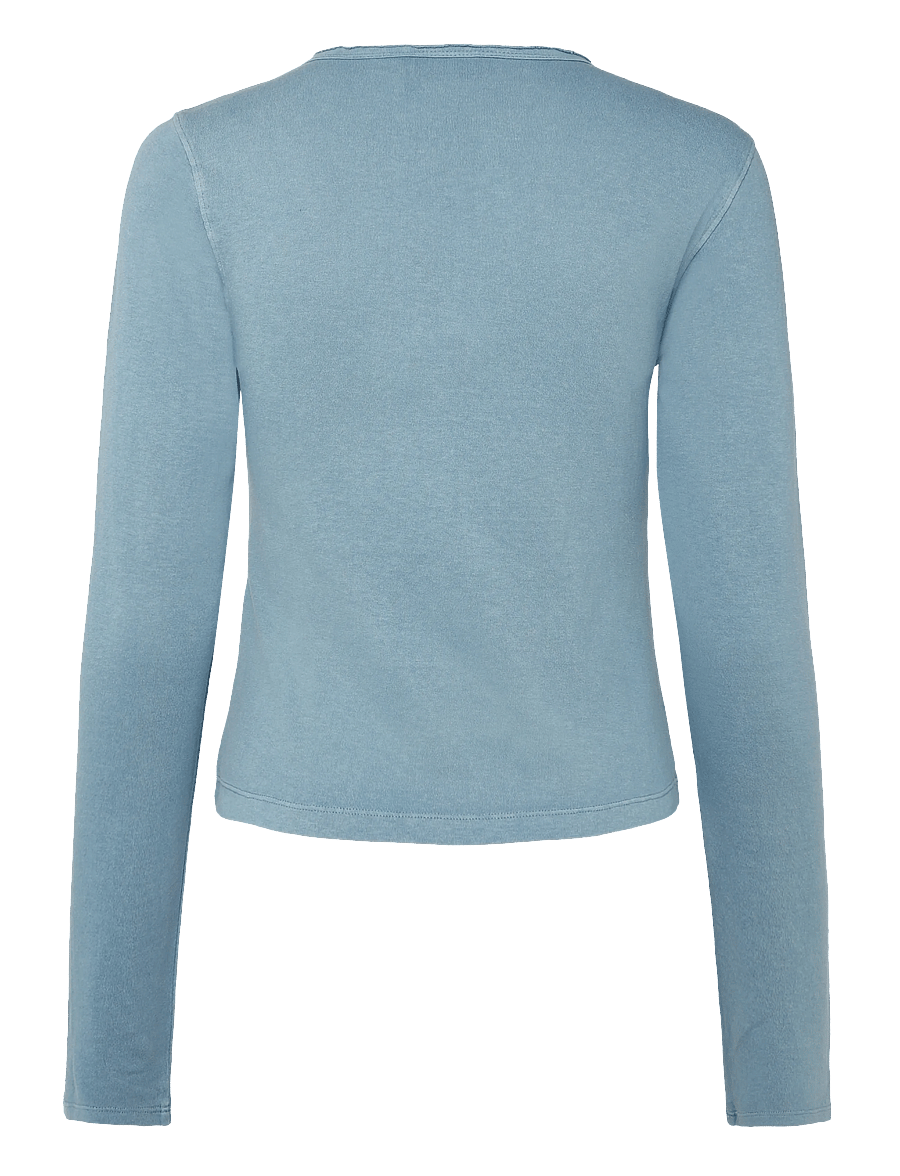 Weekday - Slim jersey cardigan - cardigans - dusty blue - 1