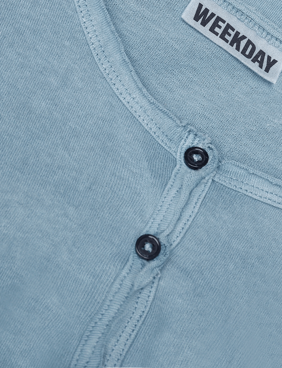 Weekday - Slim jersey cardigan - cardigans - dusty blue - 2
