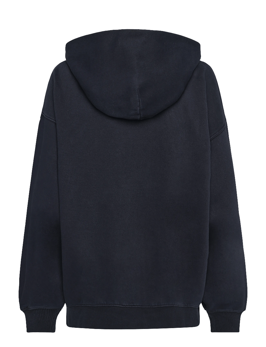 Weekday - Tony Topstich Hoodie - hoodies - navy emroidered cold wash - 1