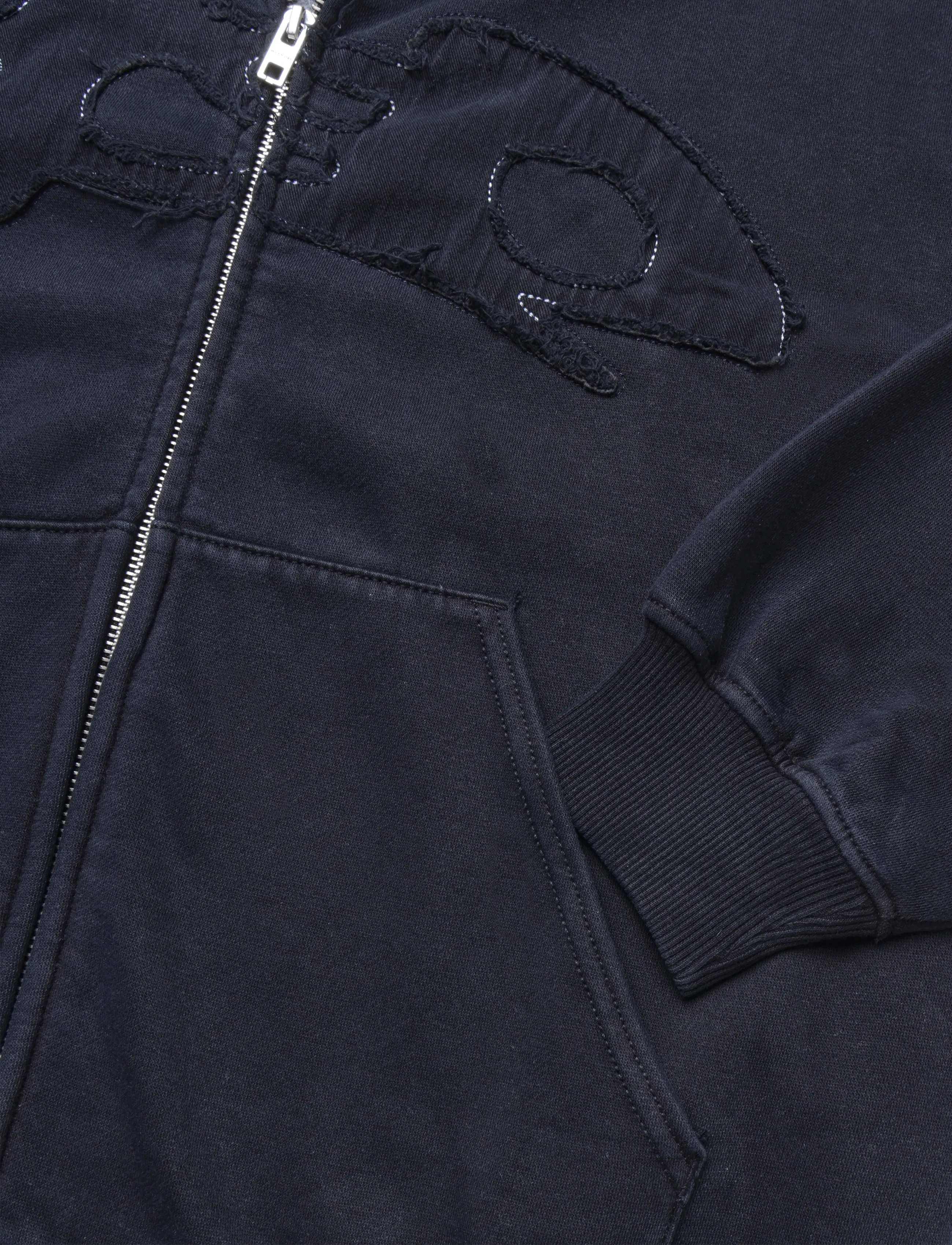 Weekday - Tony Topstich Hoodie - navy emroidered cold wash - 3