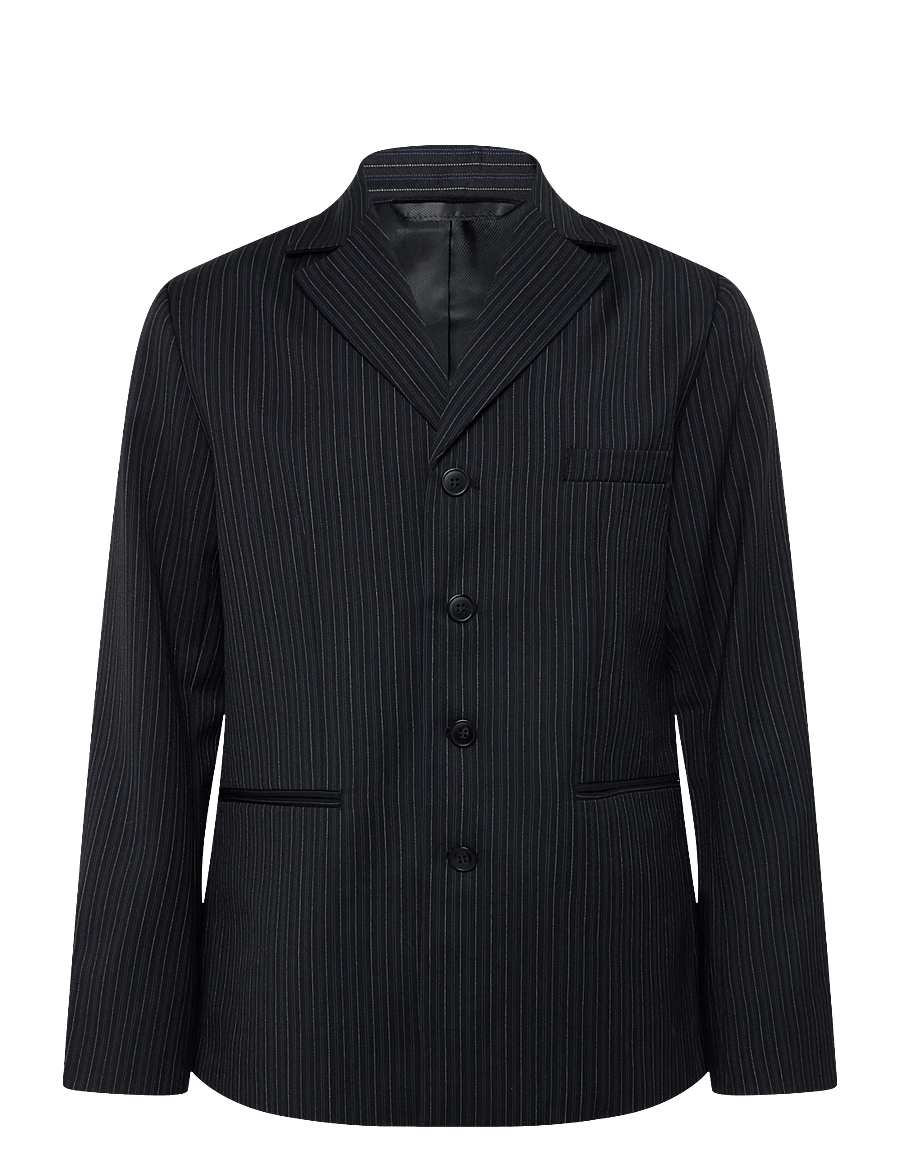 Weekday - Premium Blazer Falcon - enkelknäppta kavajer - black stripe - 0