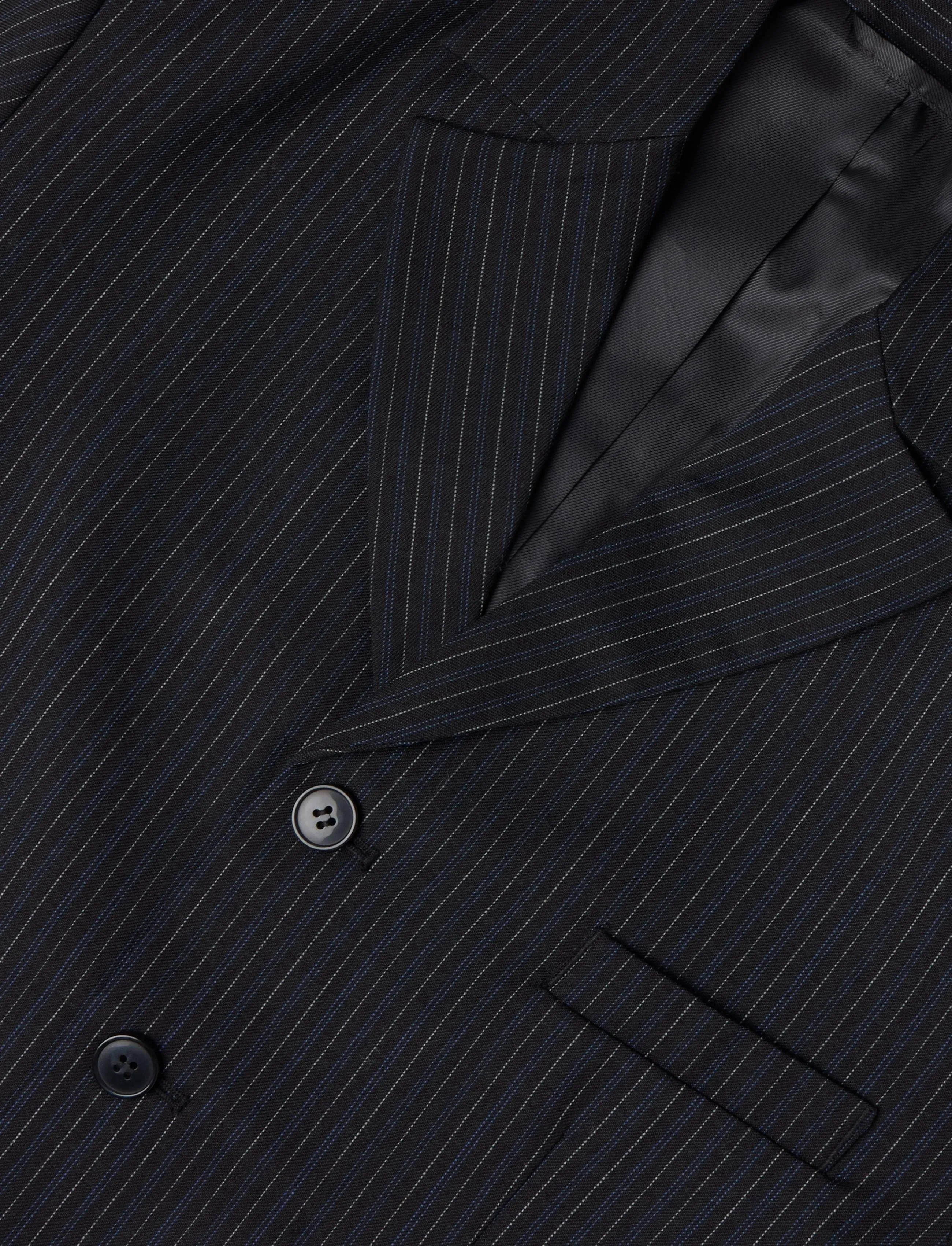 Weekday - Premium Blazer Falcon - enkelknäppta kavajer - black stripe - 2