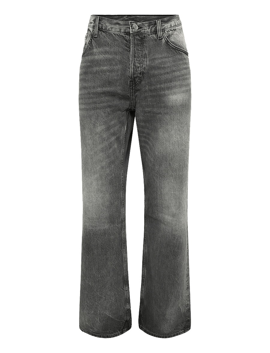 Weekday - Space Mid Rise Relaxed Straight Jeans - klassikalised teksad - alien black - 0
