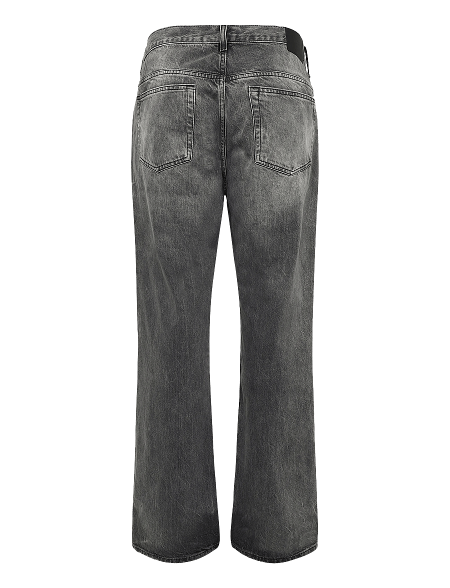Weekday - Space Mid Rise Relaxed Straight Jeans - klassikalised teksad - alien black - 1