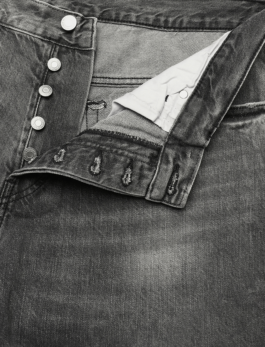 Weekday - Space Mid Rise Relaxed Straight Jeans - klassikalised teksad - alien black - 3
