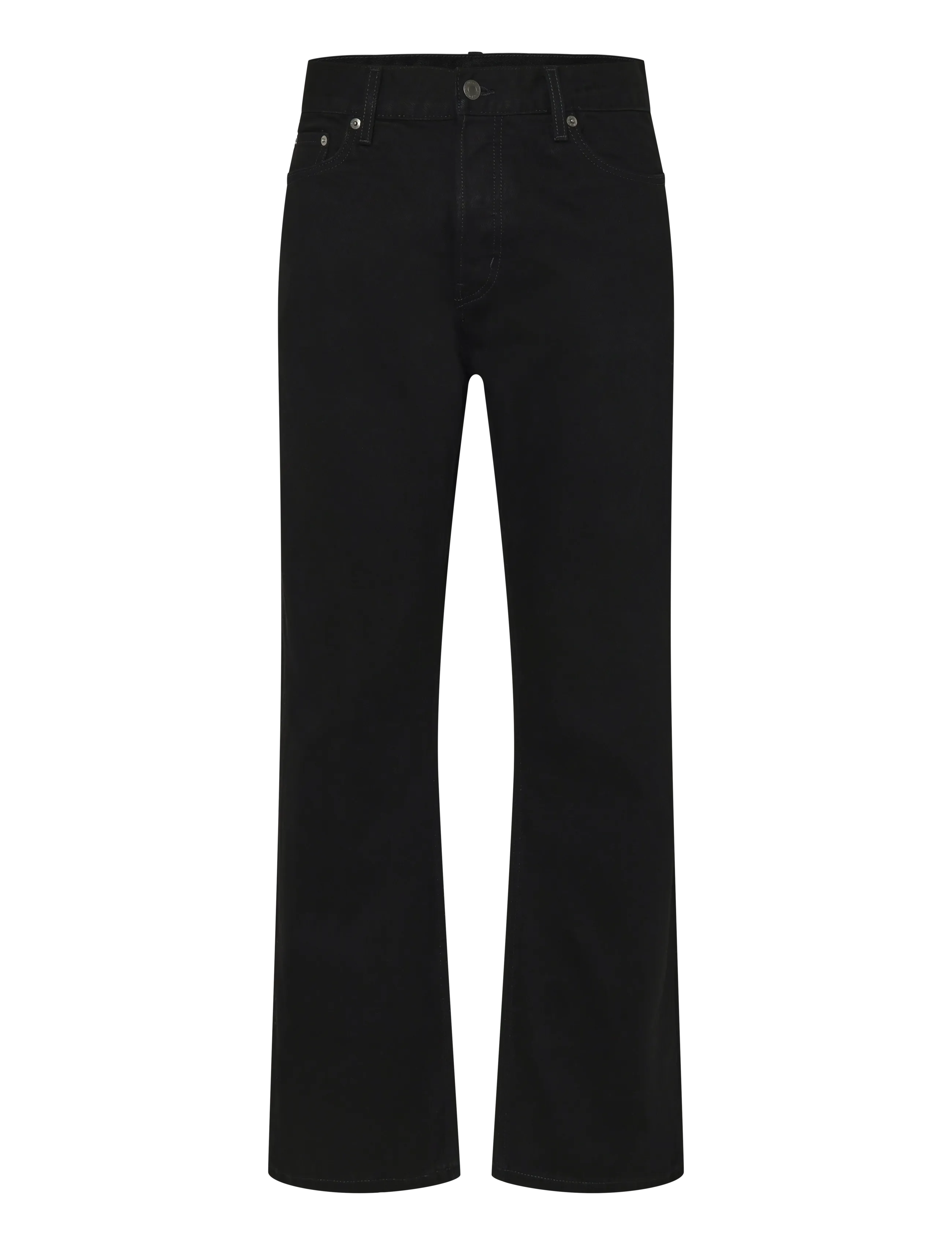 Weekday Space Mid Rise Relaxed Straight Jeans - Kollektsioonid - BLACK RINSE / black