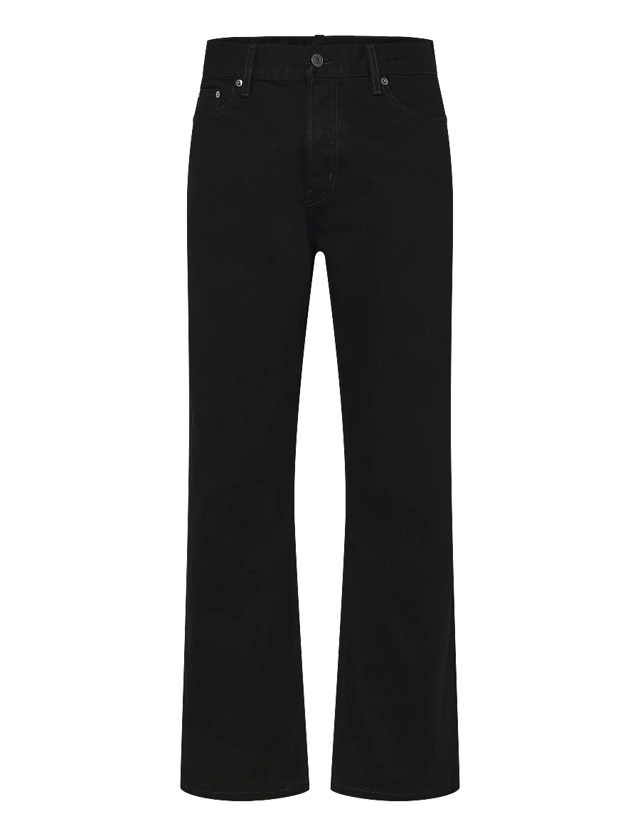 Weekday - Space Mid Rise Relaxed Straight Jeans - regular piegriezuma džinsi - black rinse - 1