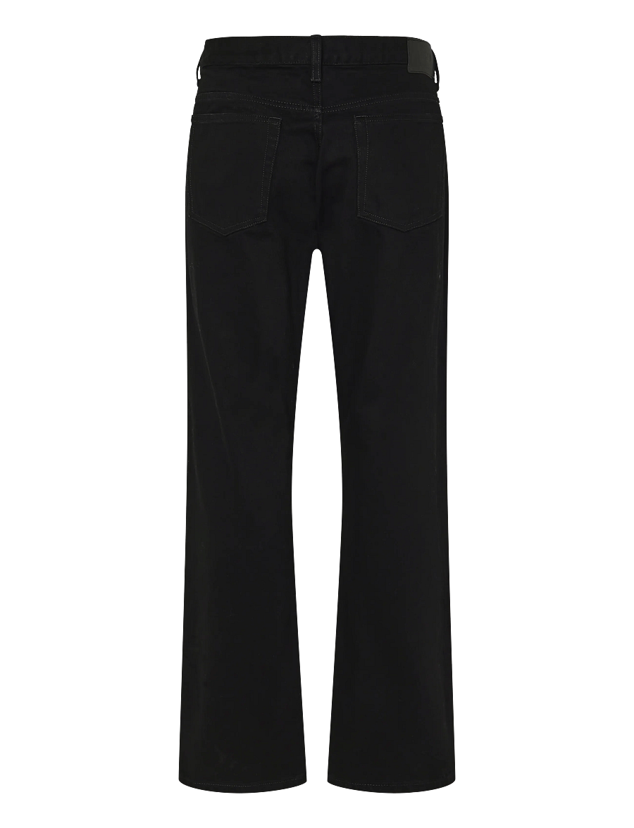 Weekday - Space Mid Rise Relaxed Straight Jeans - regular piegriezuma džinsi - black rinse - 2