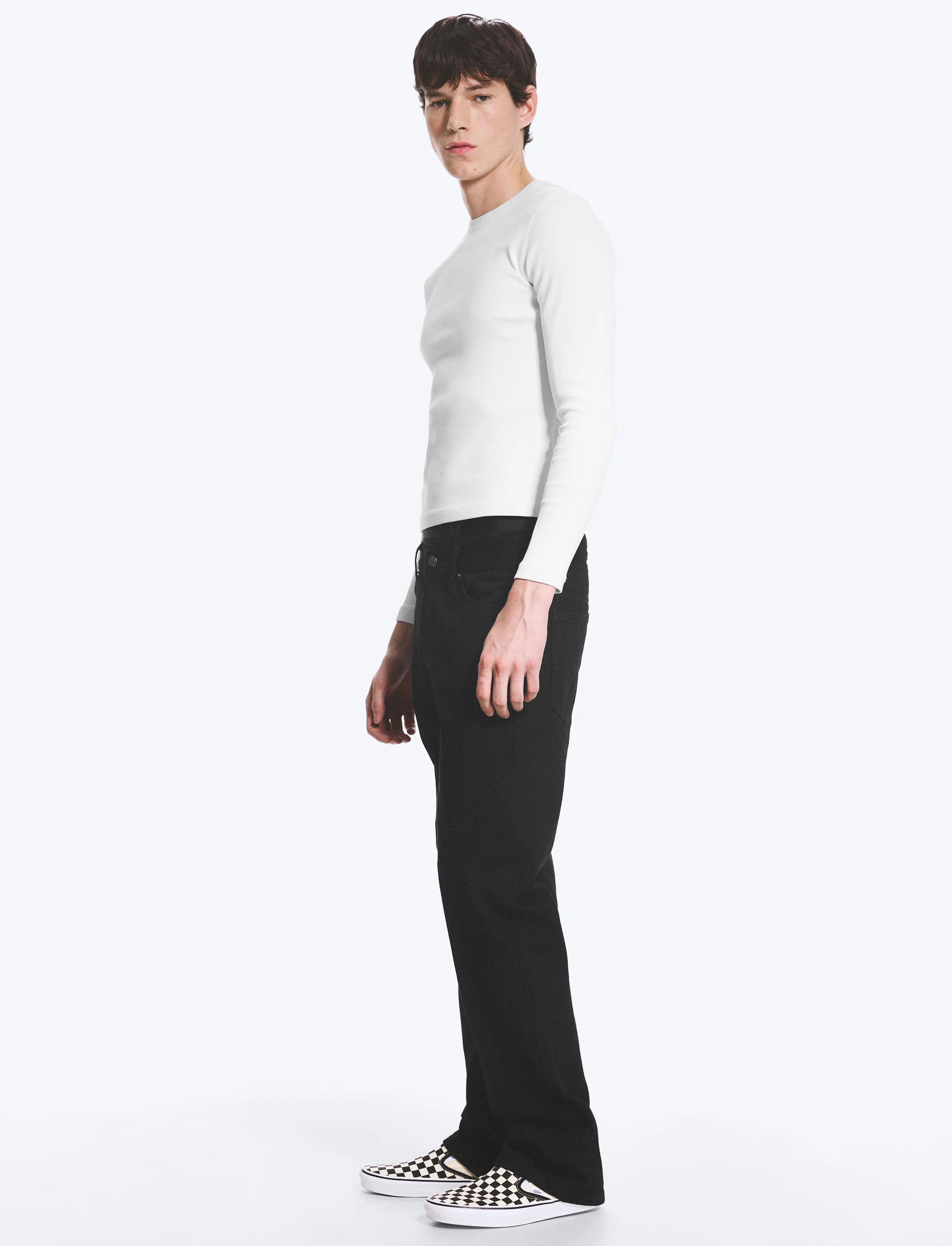 Weekday - Space Mid Rise Relaxed Straight Jeans - regular jeans - black rinse - 3