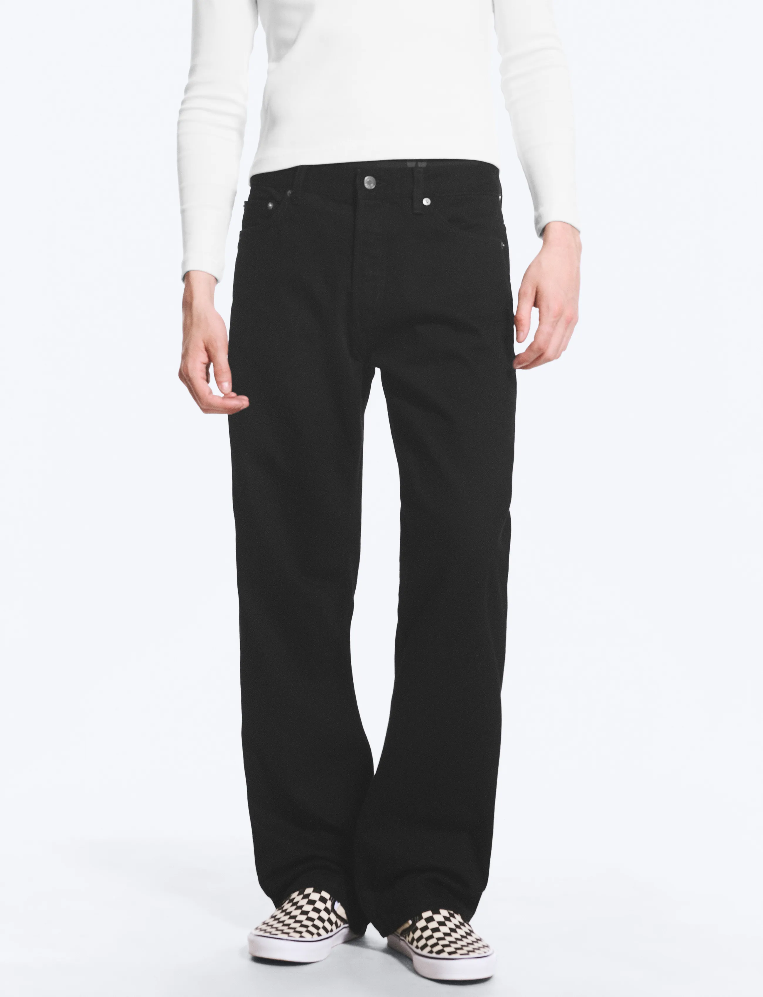 Weekday - Space Mid Rise Relaxed Straight Jeans - regular jeans - black rinse - 5