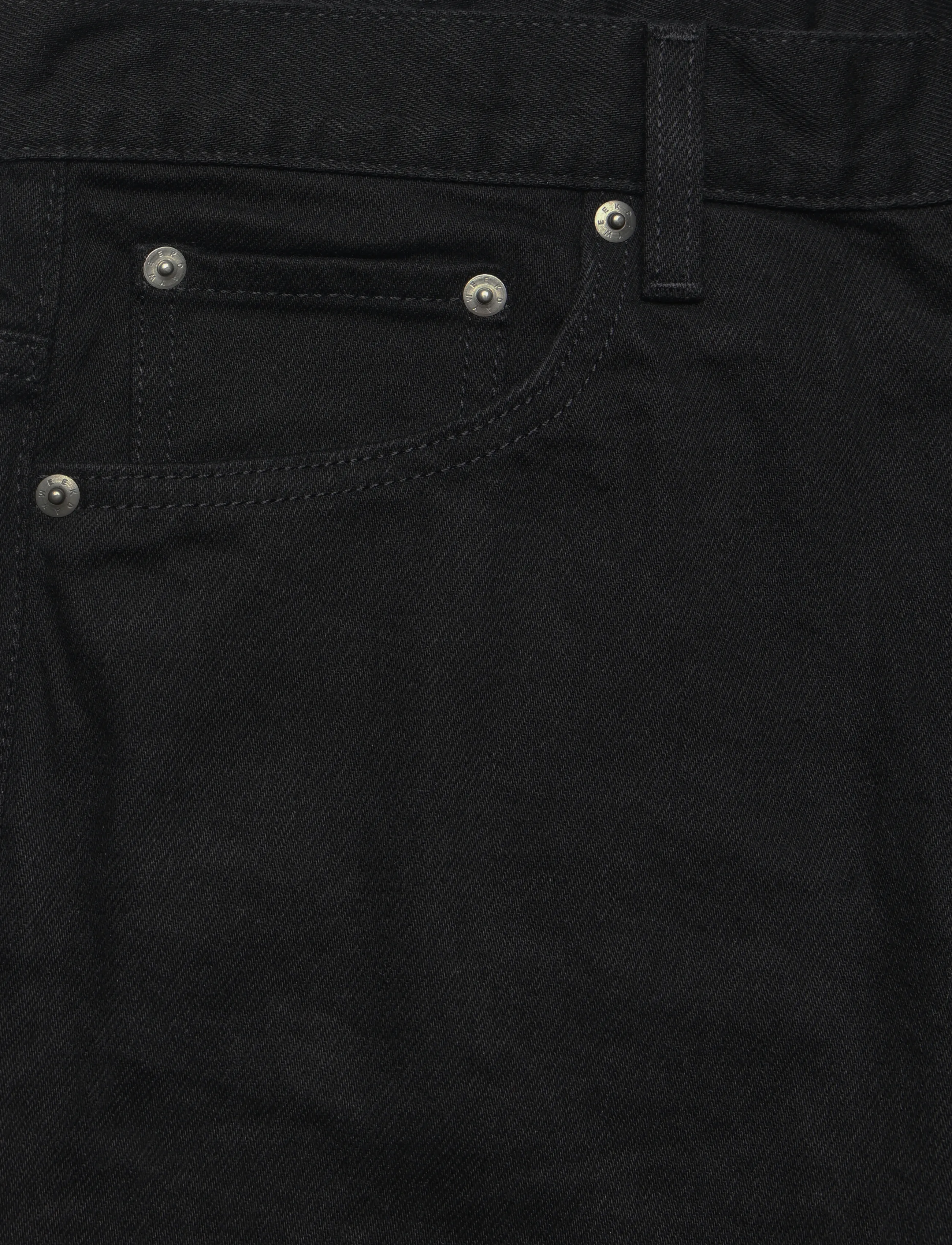 Weekday - Space Mid Rise Relaxed Straight Jeans - black rinse - 2
