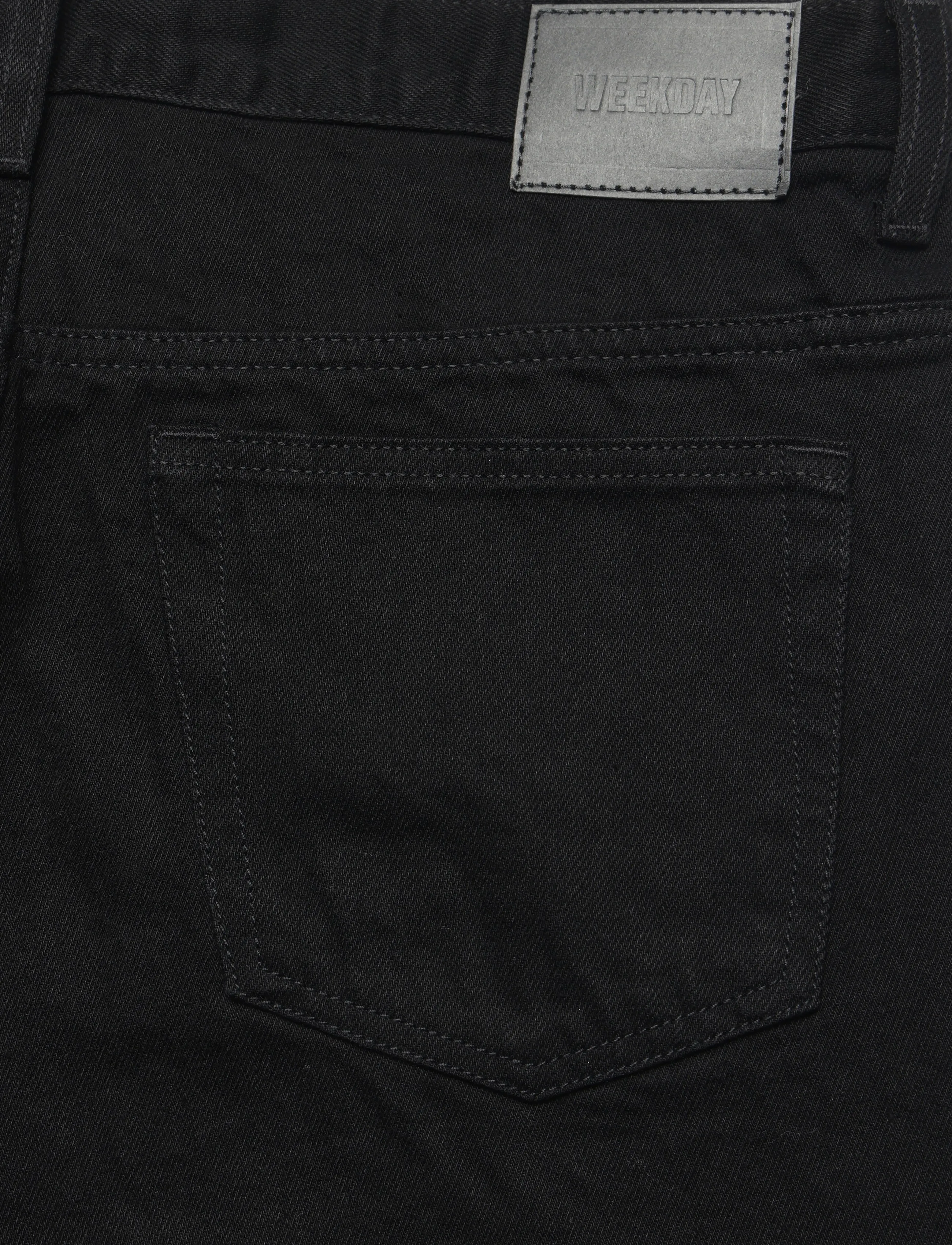 Weekday - Space Mid Rise Relaxed Straight Jeans - black rinse - 4