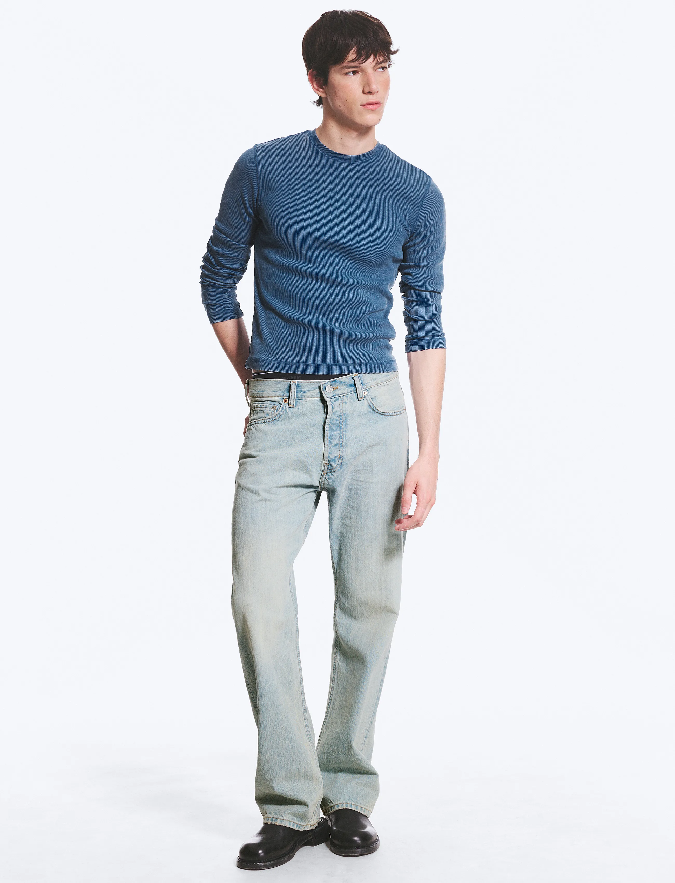Weekday Space Mid Rise Relaxed Straight Jeans - Regular jeans - BLAZE BLUE / blue