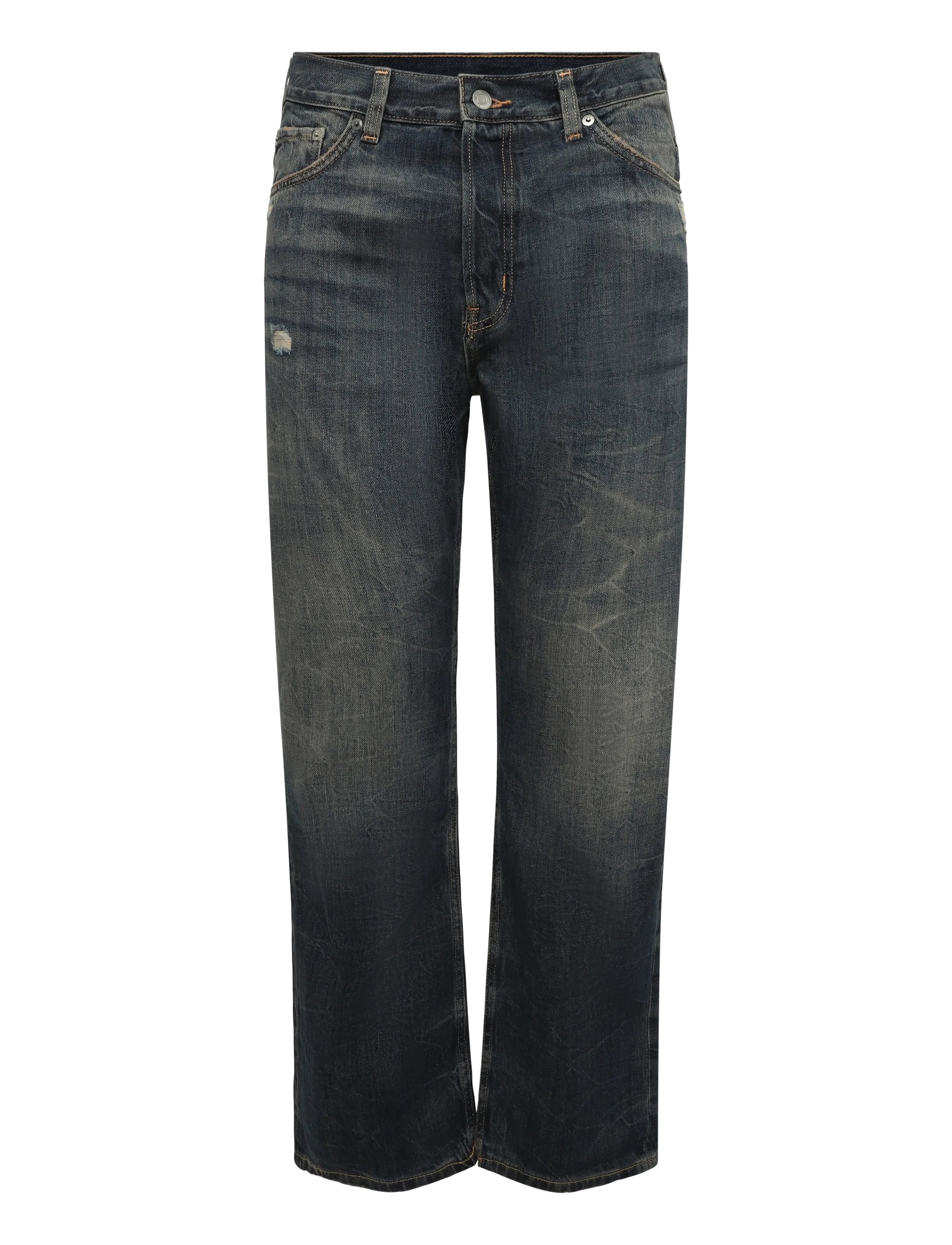 Weekday Space Mid Rise Relaxed Straight Jeans - Weekday - MARINA BLUE / navy