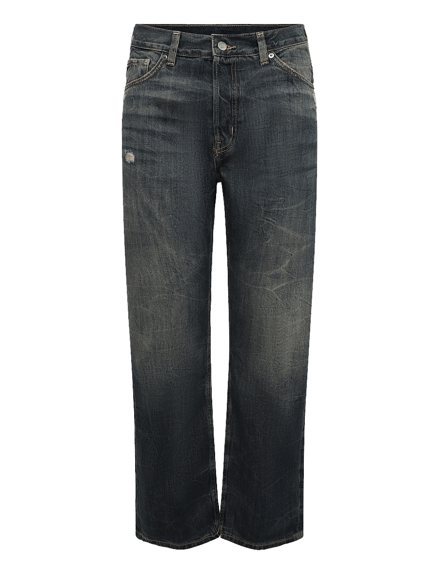 Weekday - Space Mid Rise Relaxed Straight Jeans - klassikalised teksad - marina blue - 0