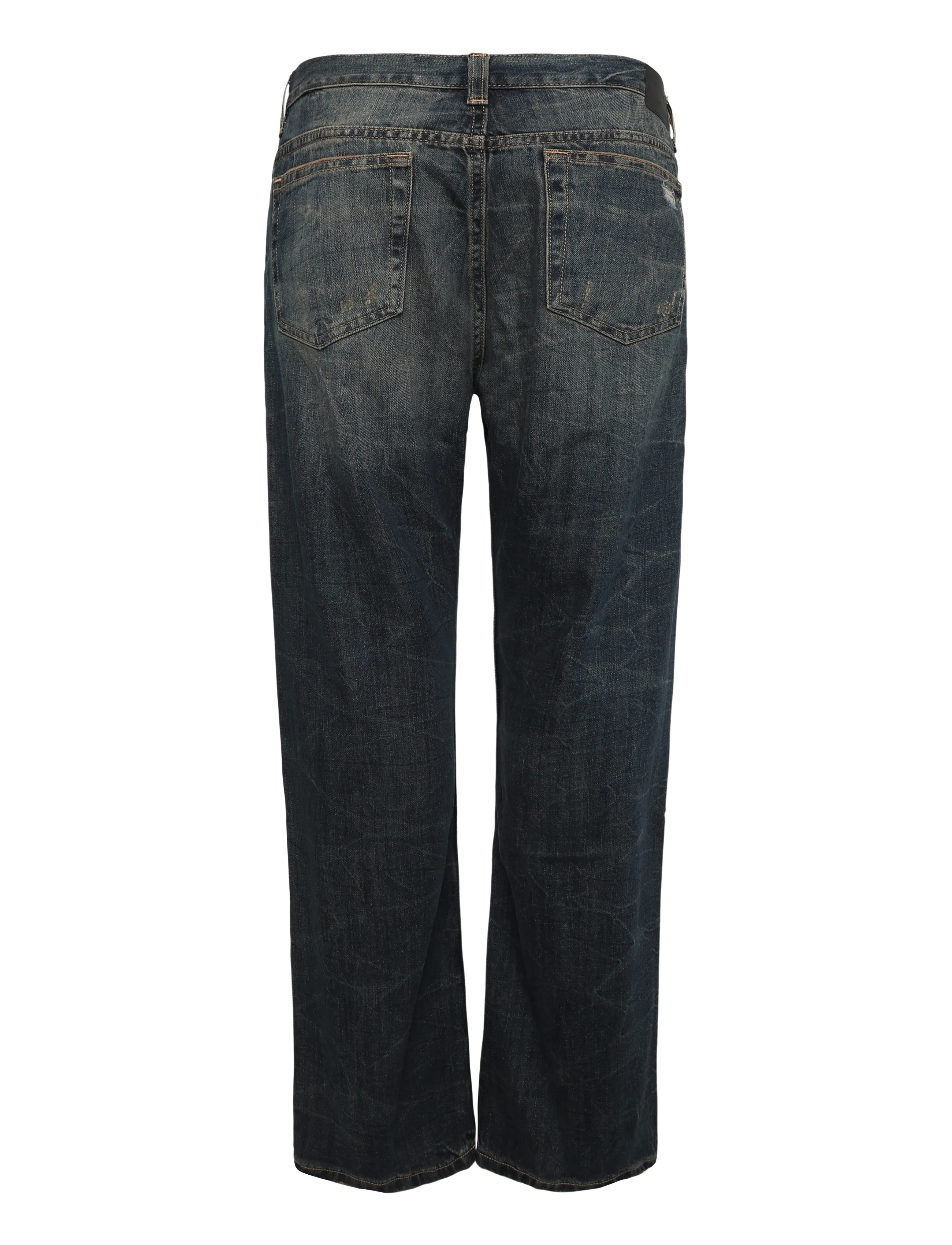 Weekday - Space Mid Rise Relaxed Straight Jeans - klassikalised teksad - marina blue - 1