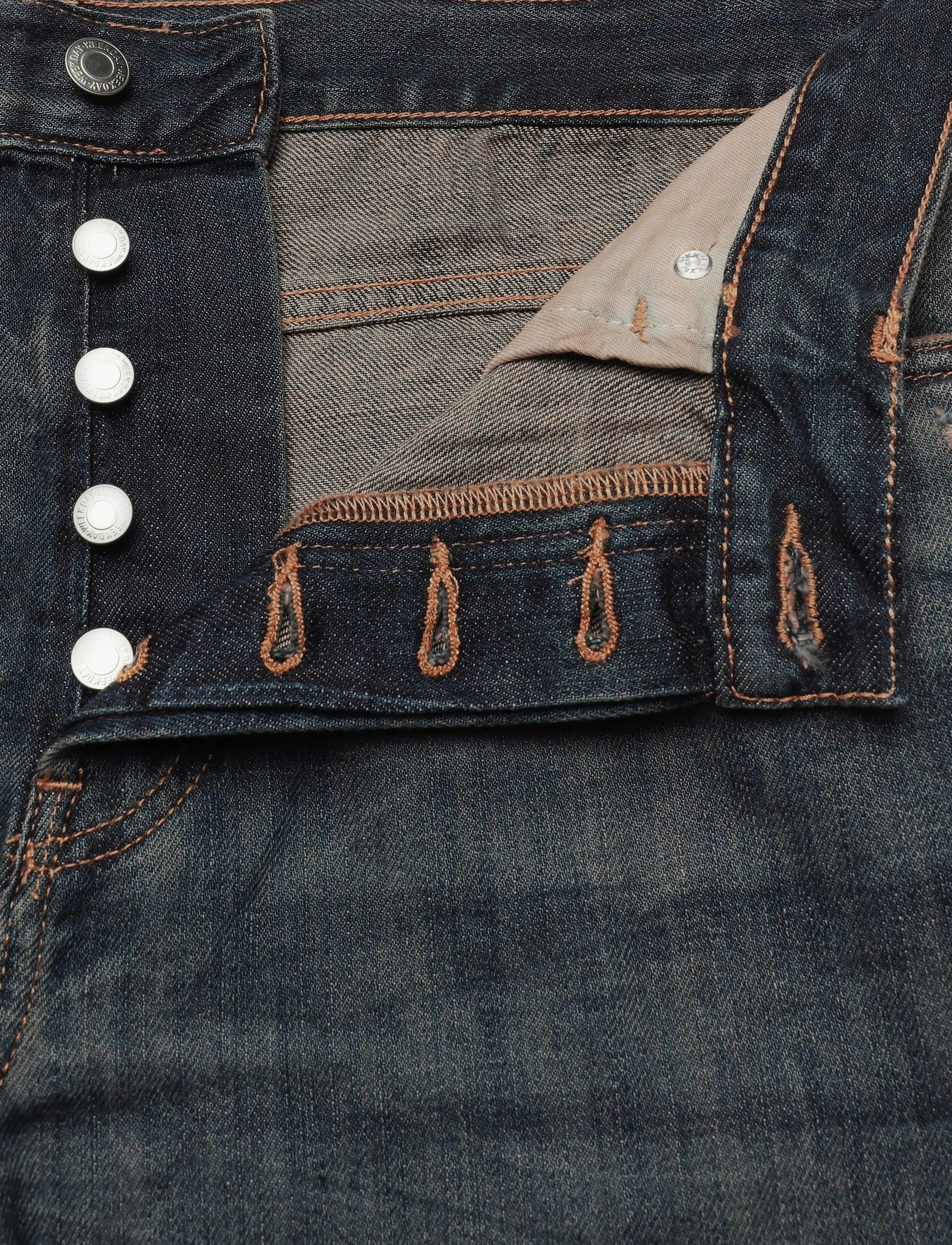 Weekday - Space Mid Rise Relaxed Straight Jeans - klassikalised teksad - marina blue - 3