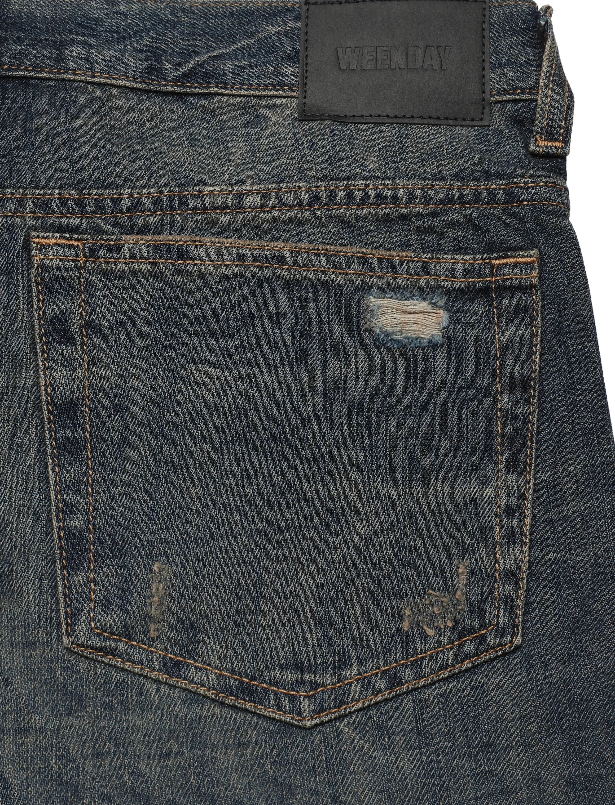 Weekday - Space Mid Rise Relaxed Straight Jeans - klassikalised teksad - marina blue - 4