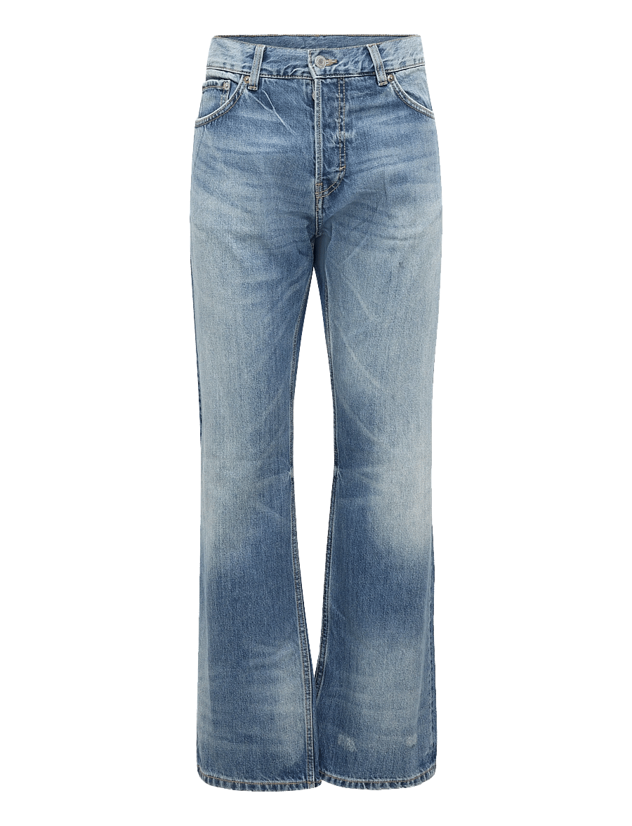 Weekday - Space Mid Rise Relaxed Straight Jeans - normale jeans - stirrup blue - 0