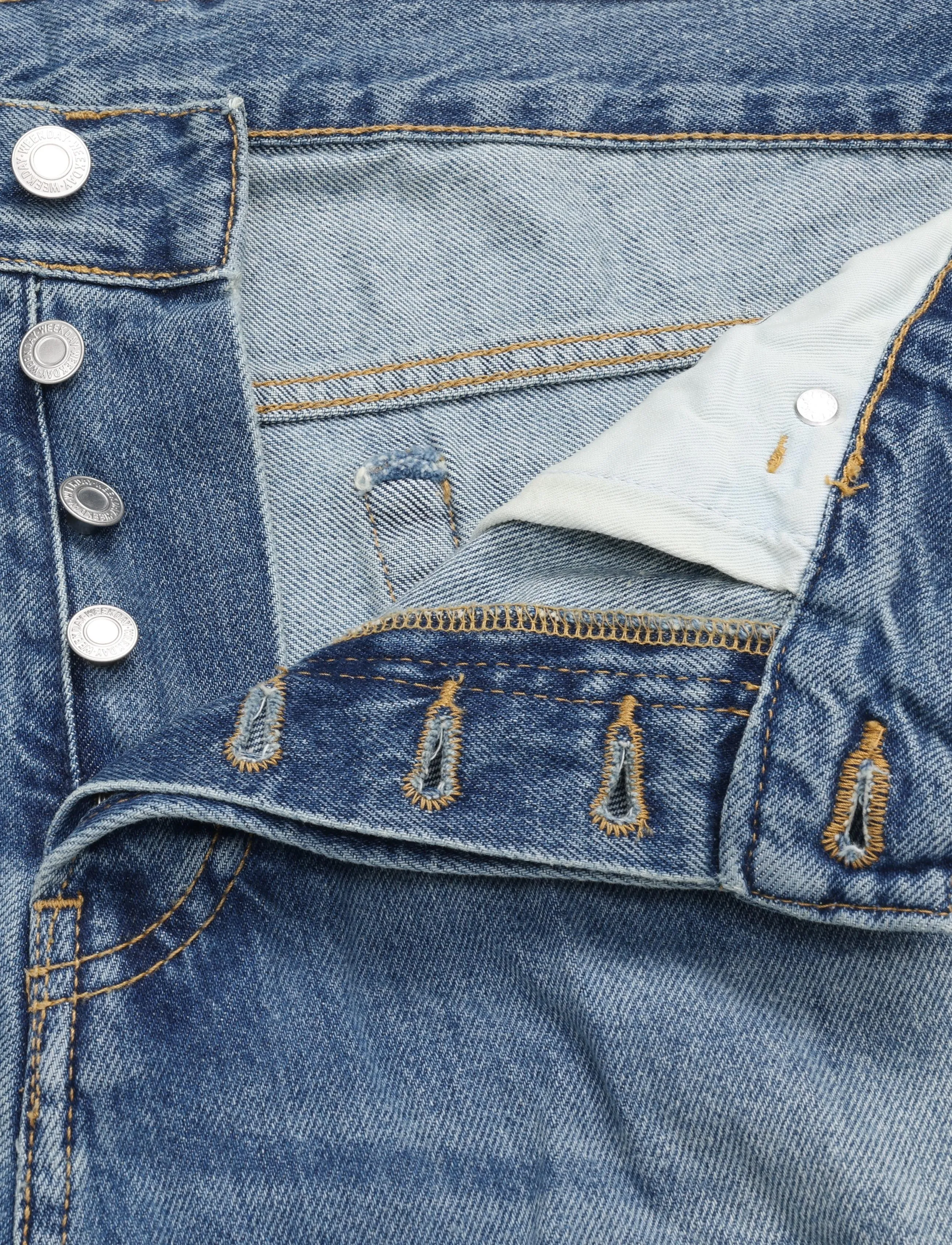 Weekday - Space Mid Rise Relaxed Straight Jeans - normale jeans - stirrup blue - 3