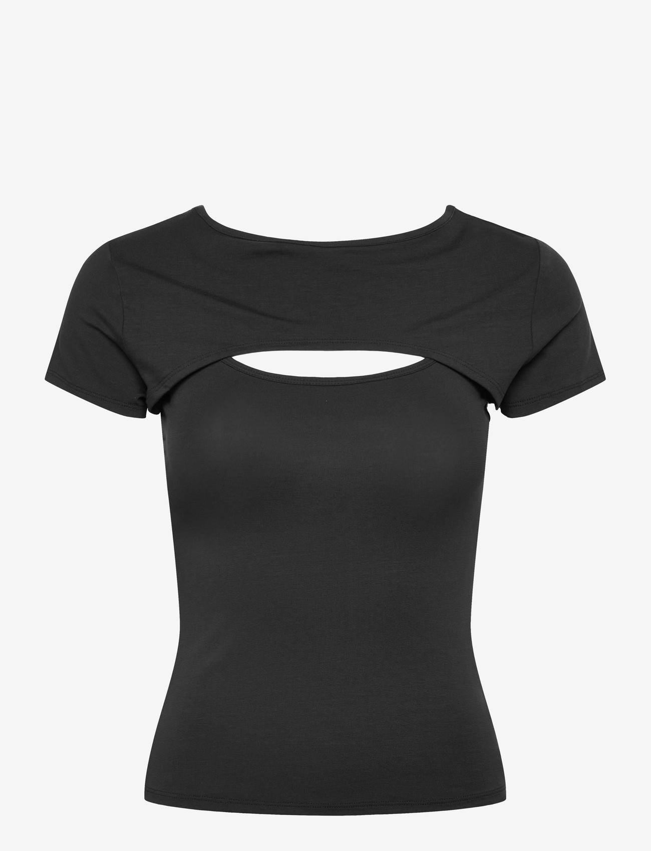 Weekday - Bolero Short Sleeve Top - t-krekli - dark grey - 0