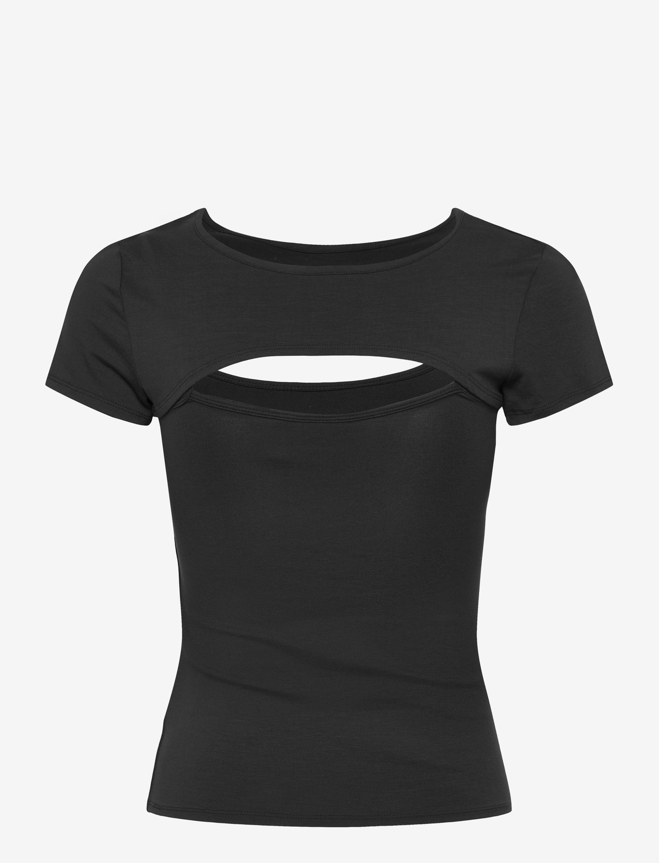 Weekday - Bolero Short Sleeve Top - t-krekli - dark grey - 1