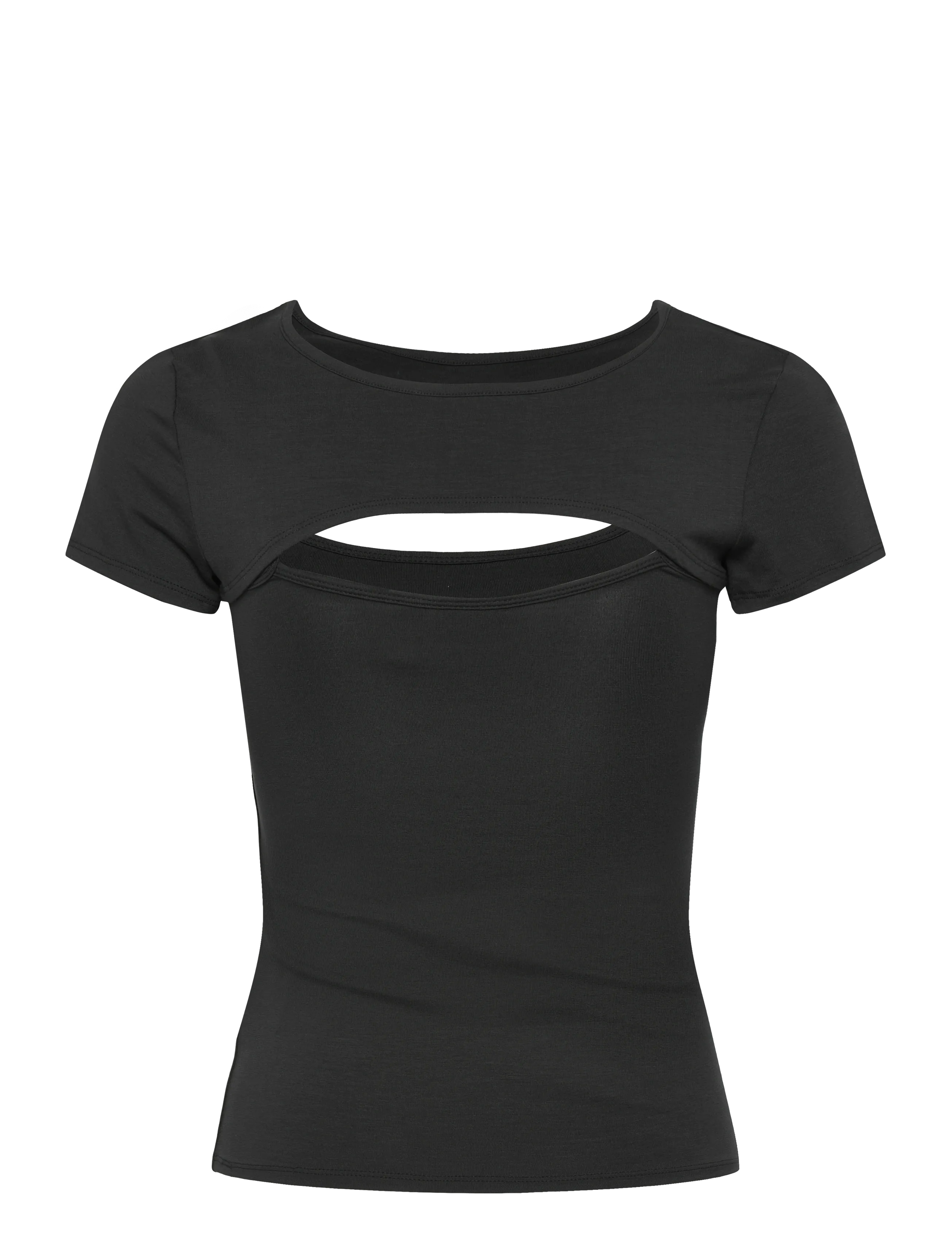 Weekday - Bolero Short Sleeve Top - t-shirts - dark grey - 1