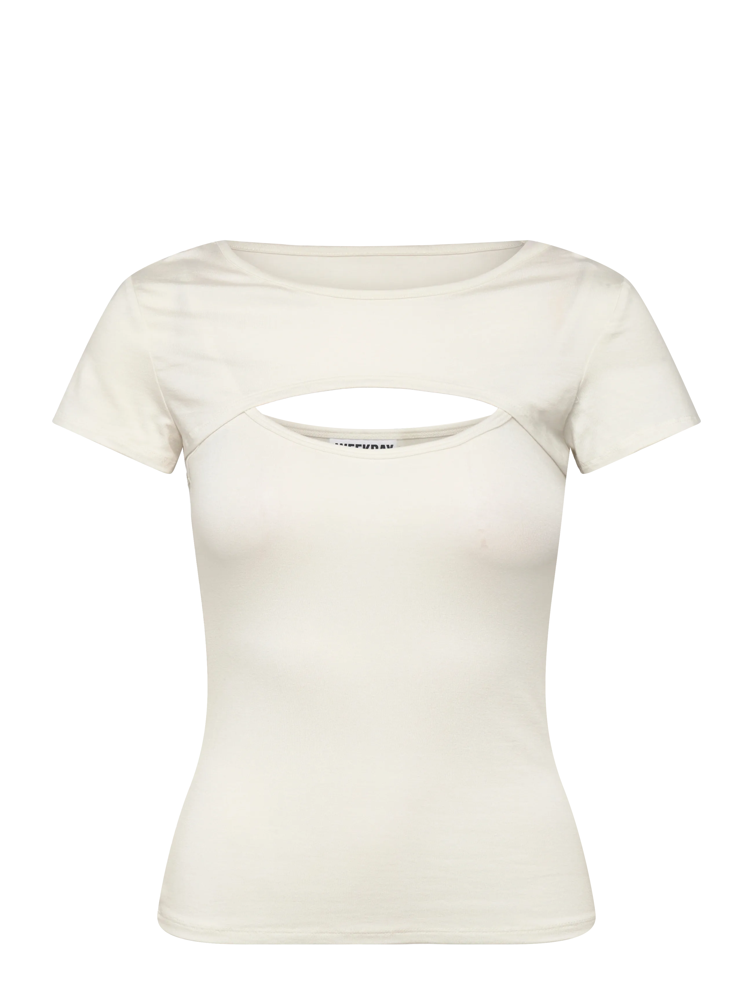 Weekday Bolero Short Sleeve Top, XS, Cream, T-Shirts & Toppe > Kortærmede, Dame