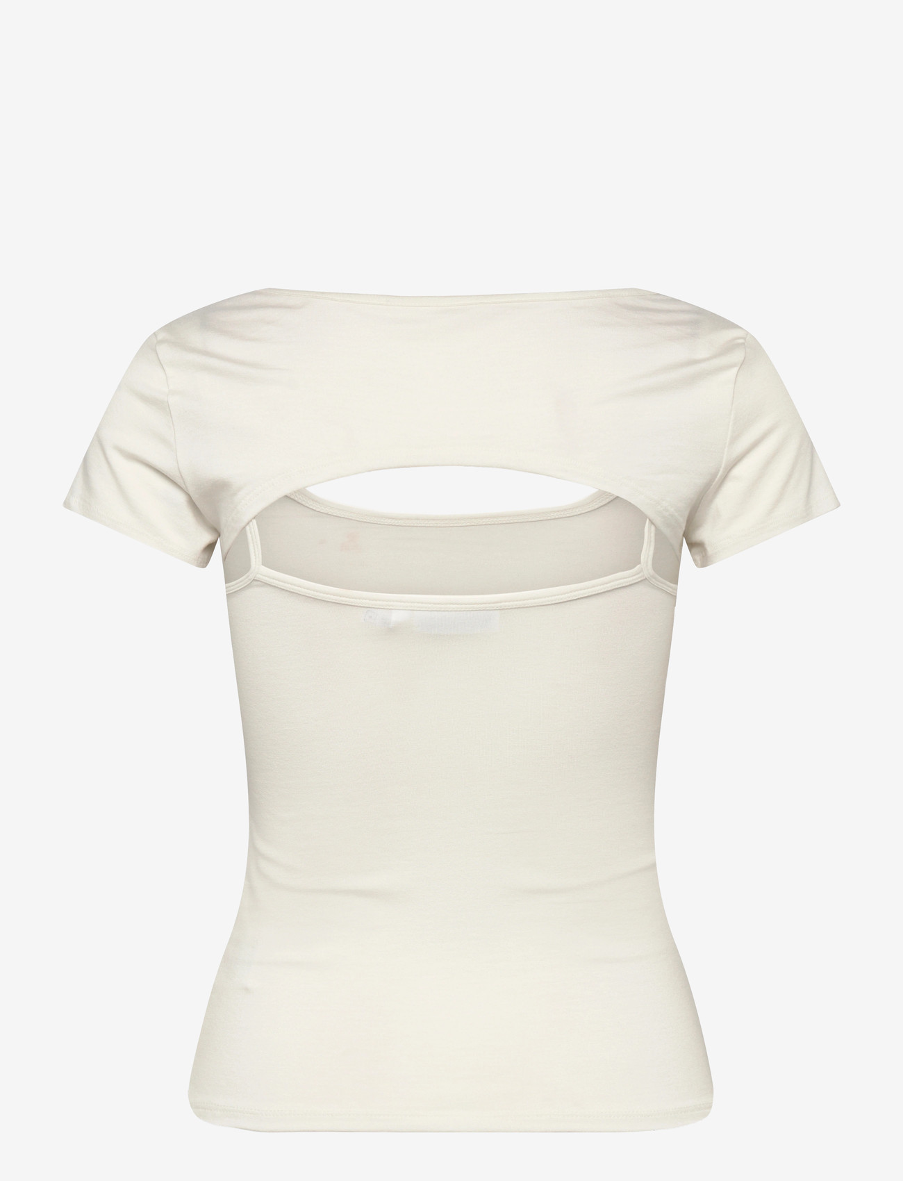 Weekday - Bolero Short Sleeve Top - t-shirts - off white - 1