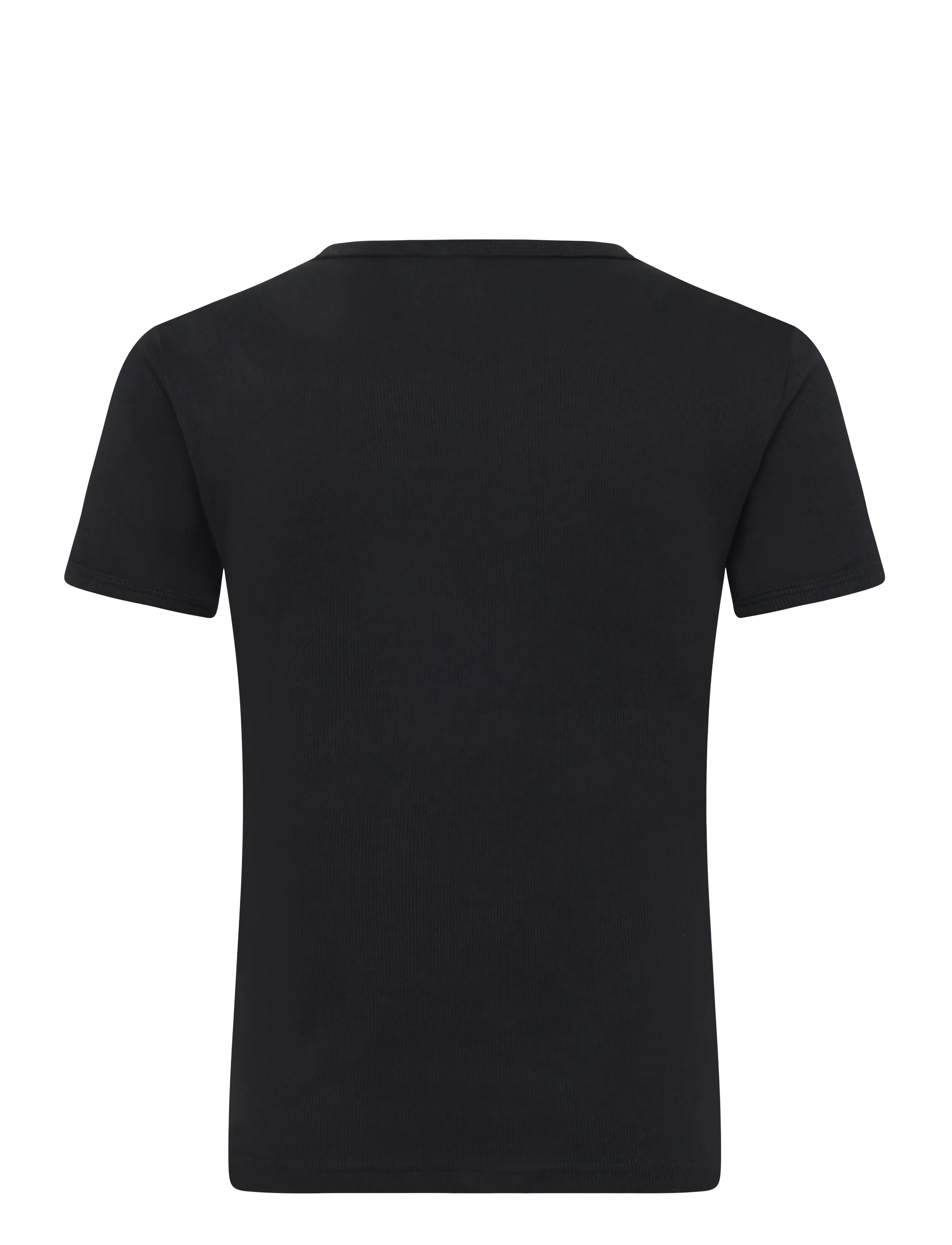 Weekday - Classic Rib T-shirt - kortärmade t-shirts - black - 1