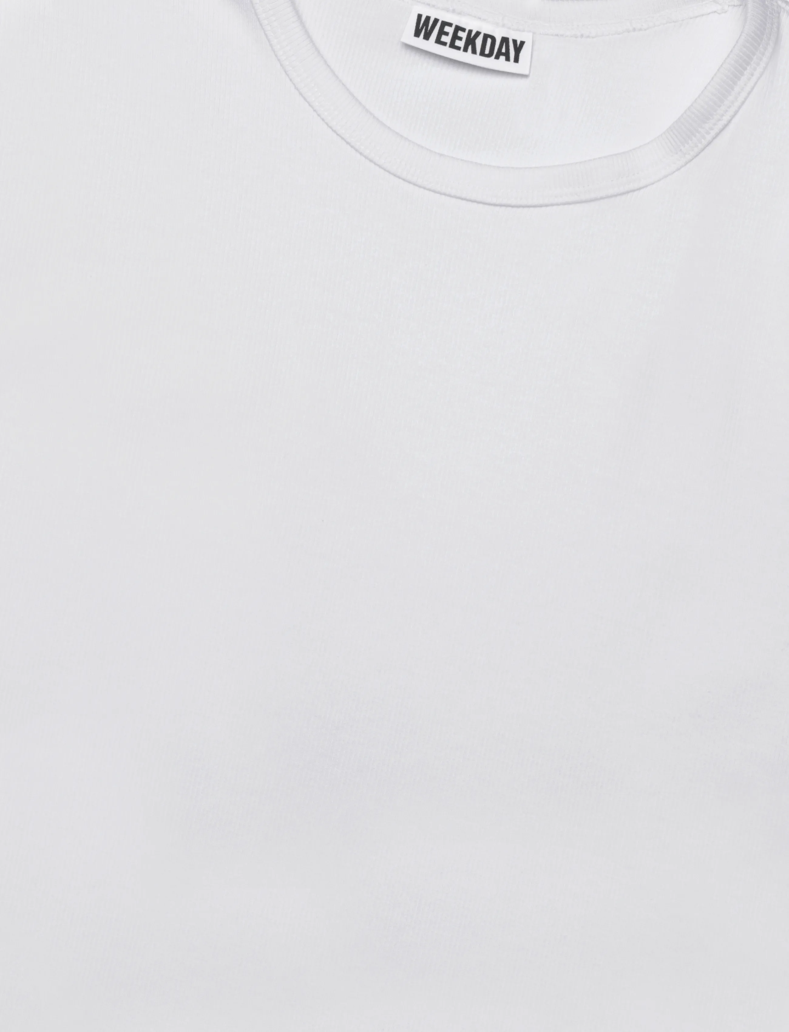 Weekday - Classic Rib T-shirt - white - 2