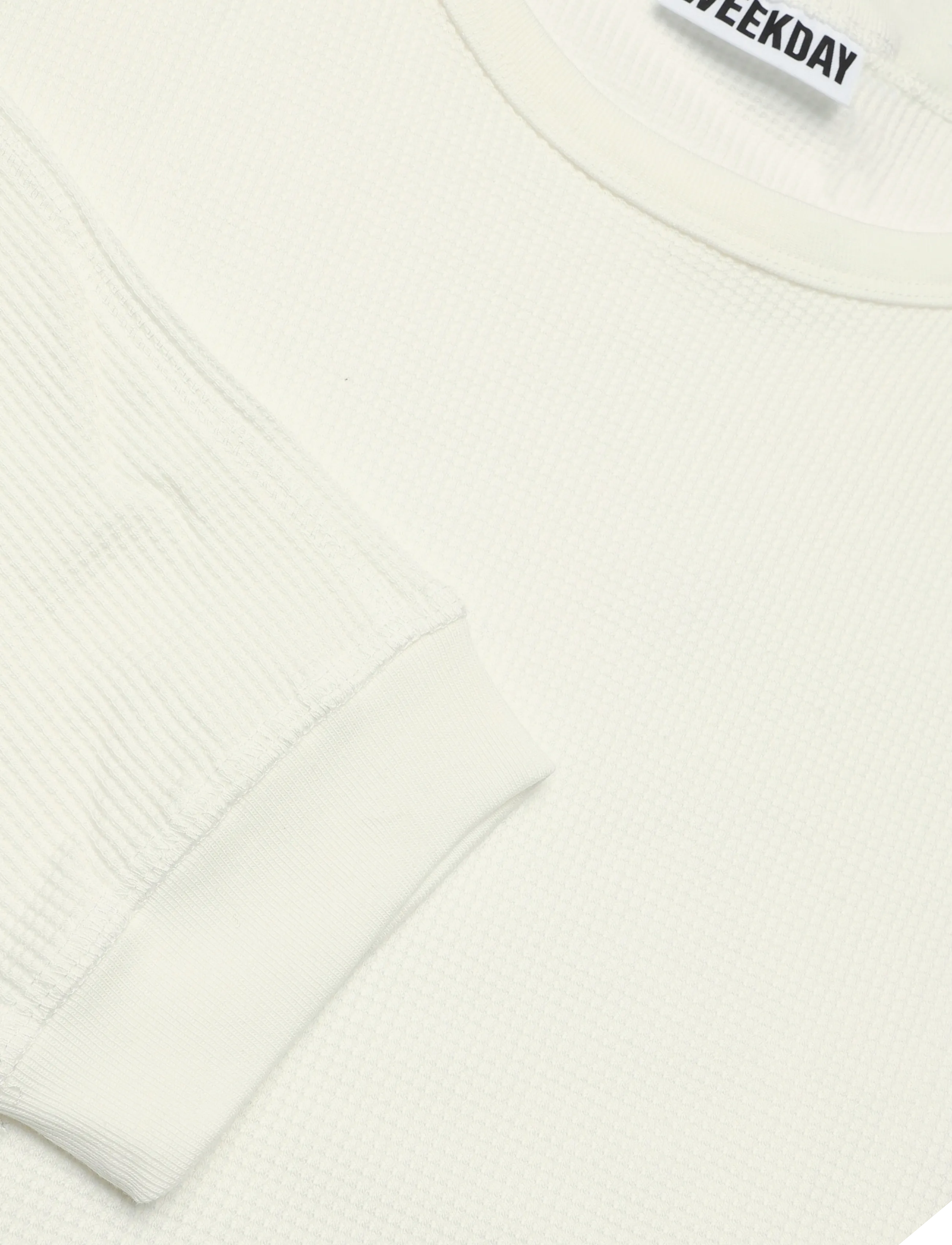 Weekday - Chuck Long Sleeve - long-sleeved t-shirts - off white - 2