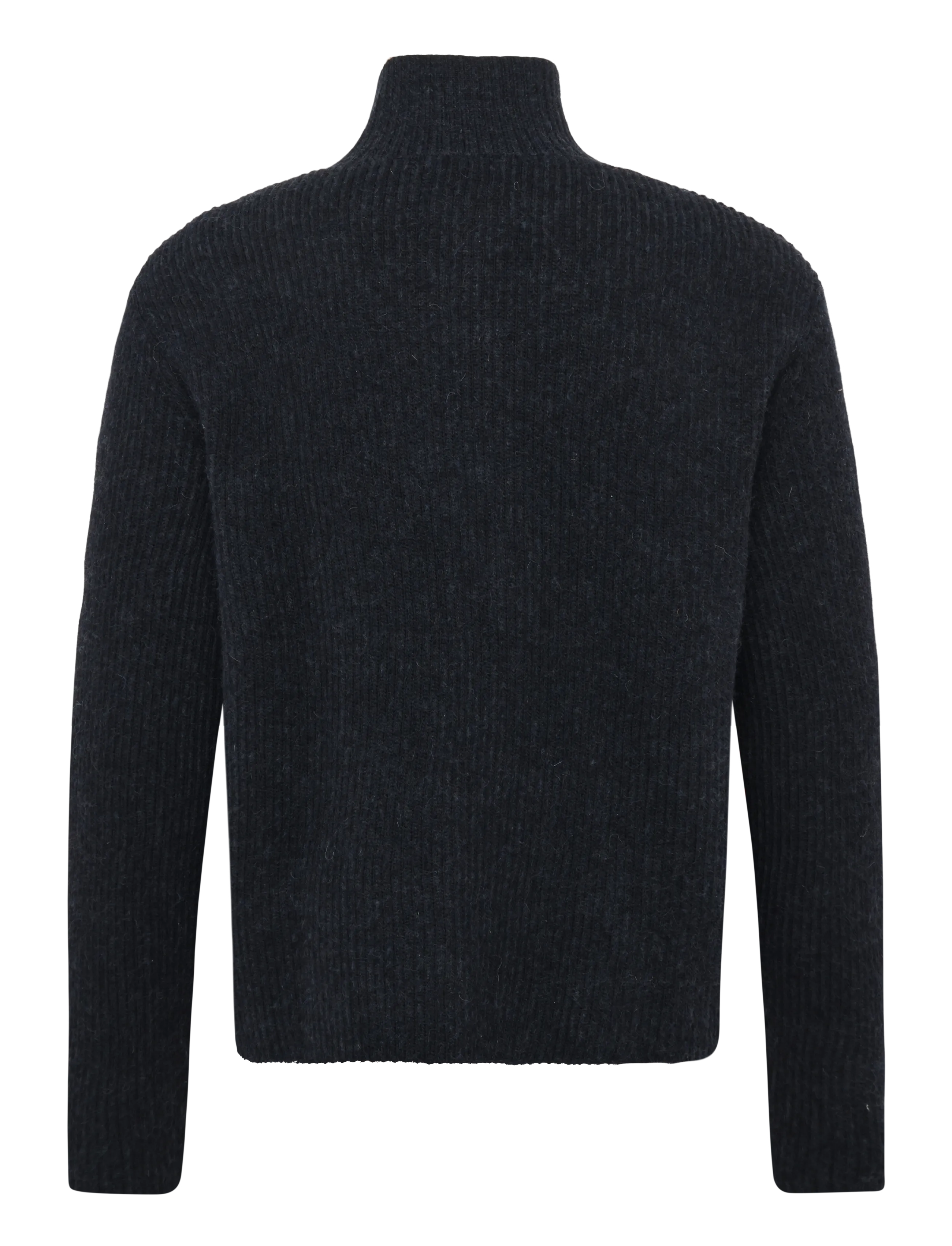 Weekday - Relaxed Wool-Blend Rib-Knit Zip Cardigan - pullover mit durchgehendem reißverschluss - blue dark - 1