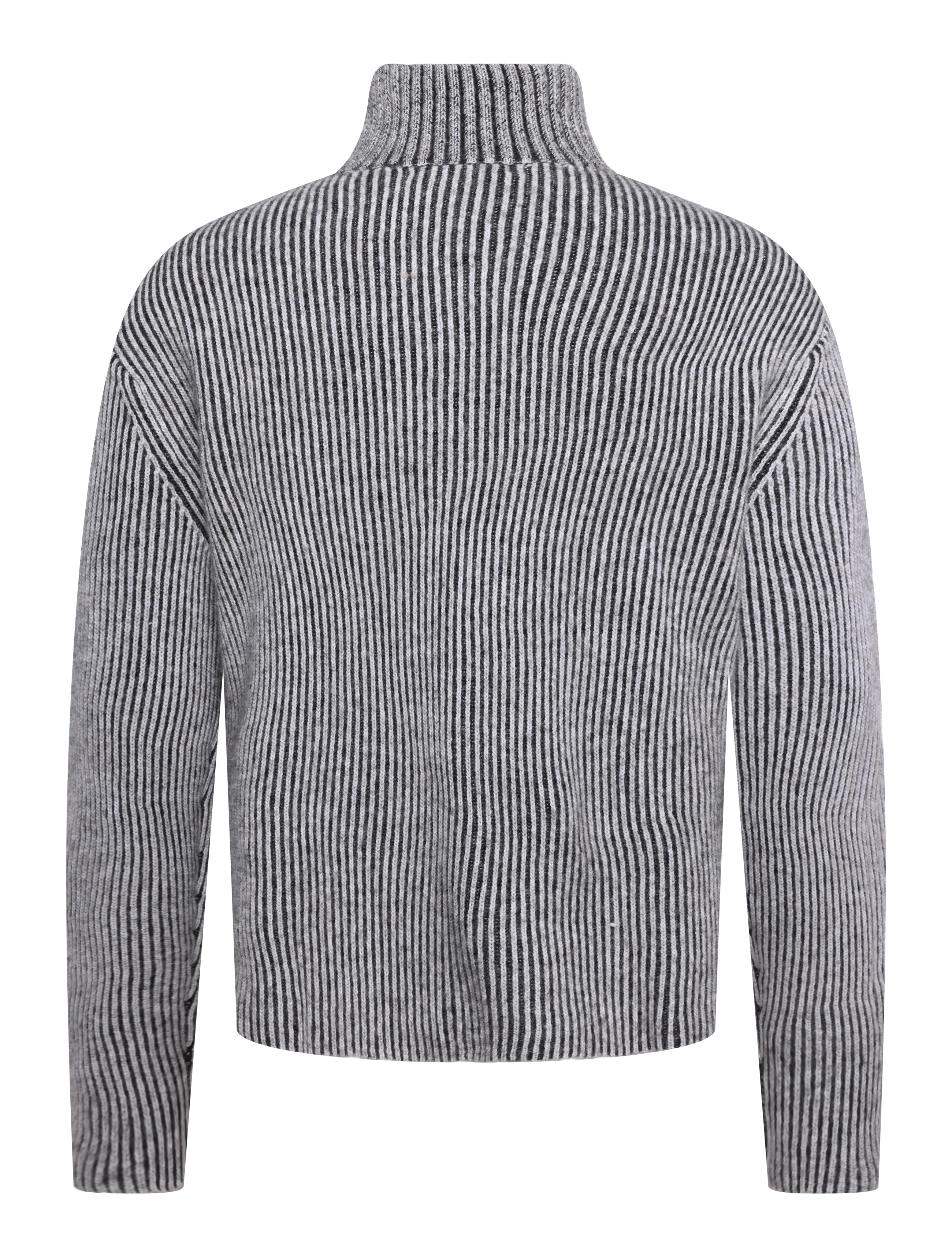 Weekday - Dennis Woolblend Cardigan - pullover mit durchgehendem reißverschluss - off white + black - 1