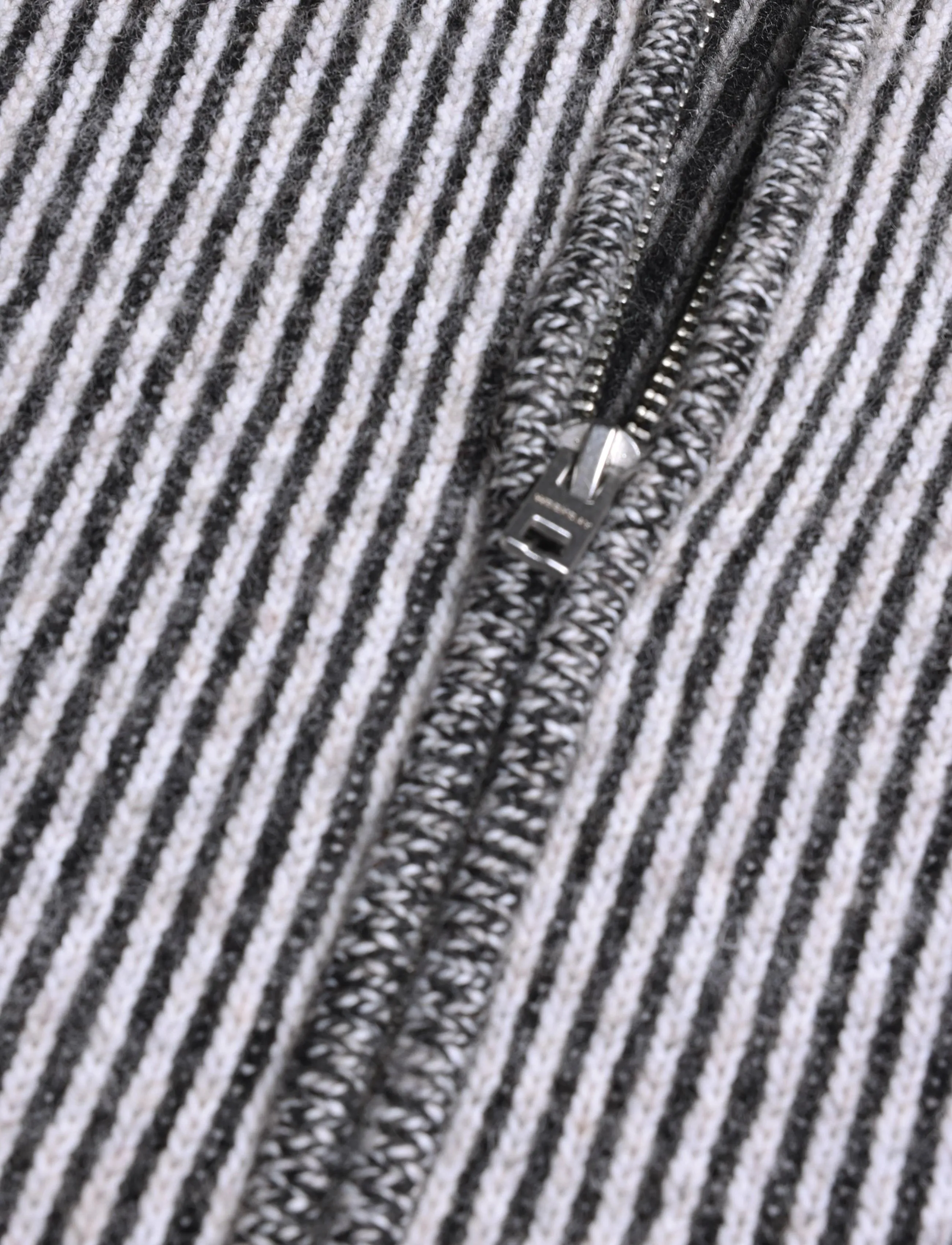 Weekday - Dennis Woolblend Cardigan - pullover mit durchgehendem reißverschluss - off white + black - 3