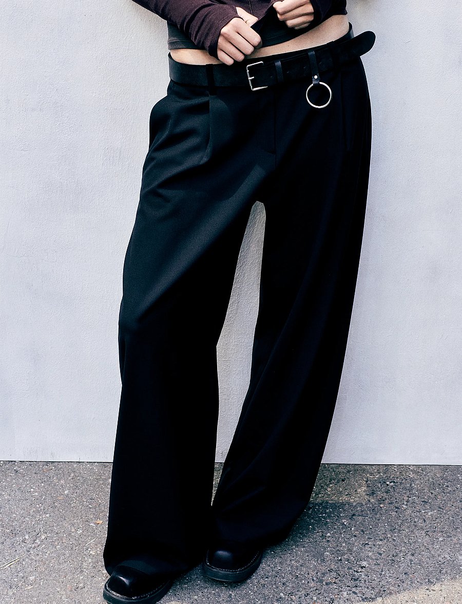Weekday - Dara Woolblend Suiting Trouser - habitbukser - black - 3