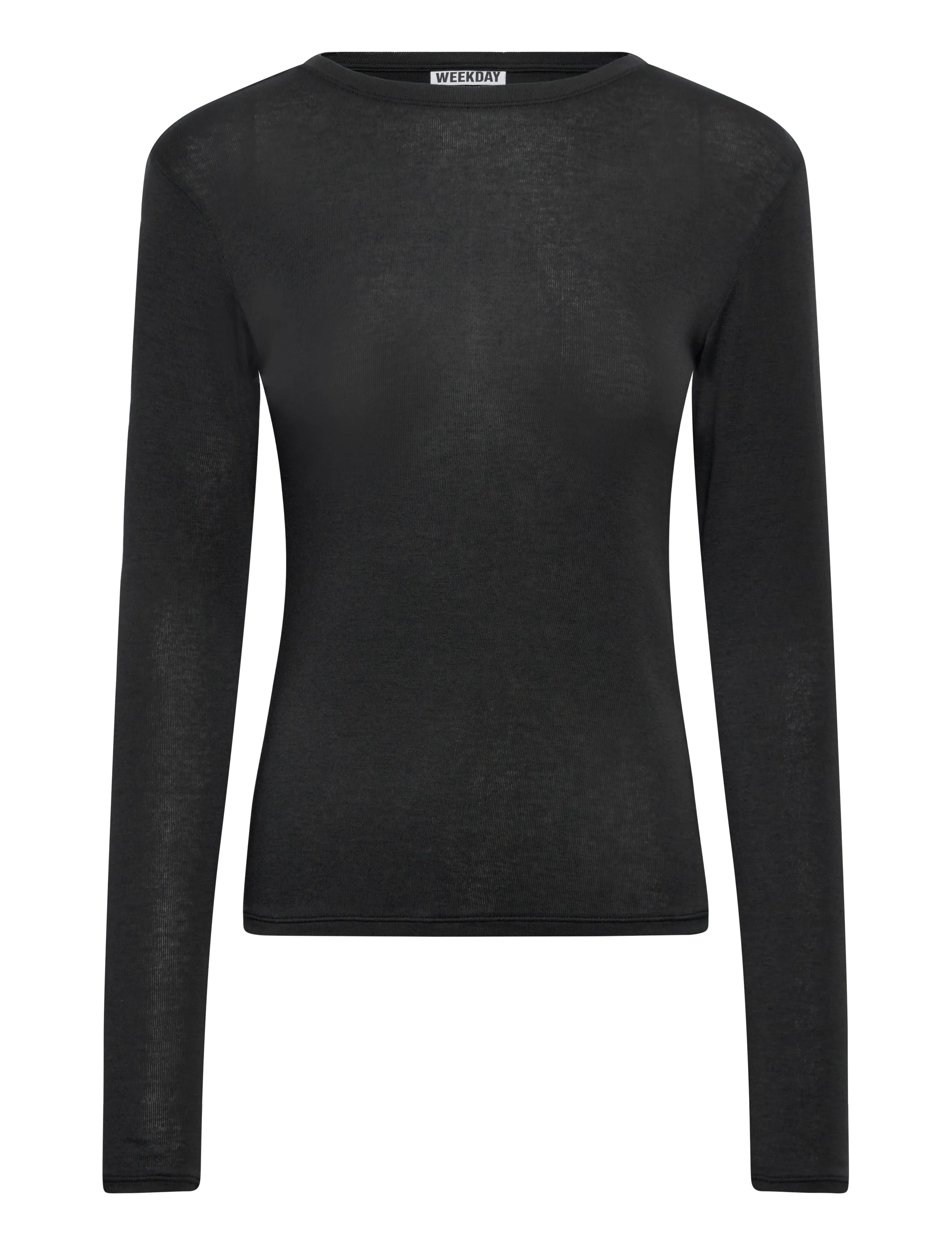 Weekday Odina Wool Blend Slim LS - Weekday - BLACK / black