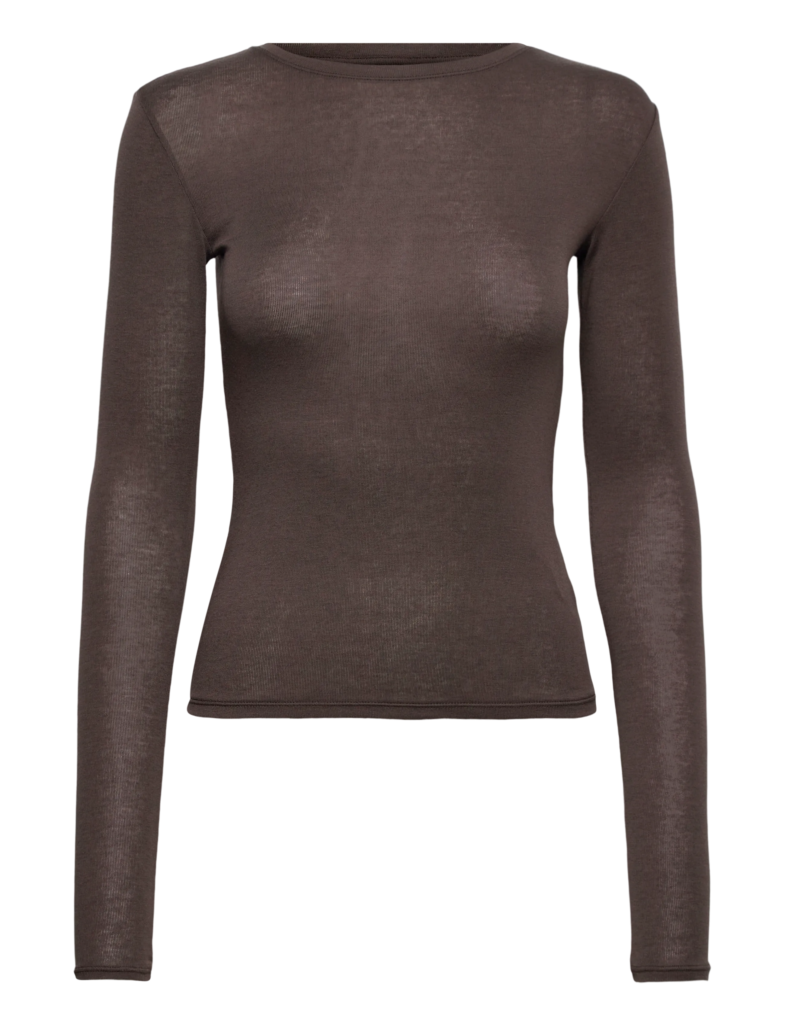 Weekday Odina Wool Blend Slim LS - Christmas gifts for Women - DARK GREY / grey