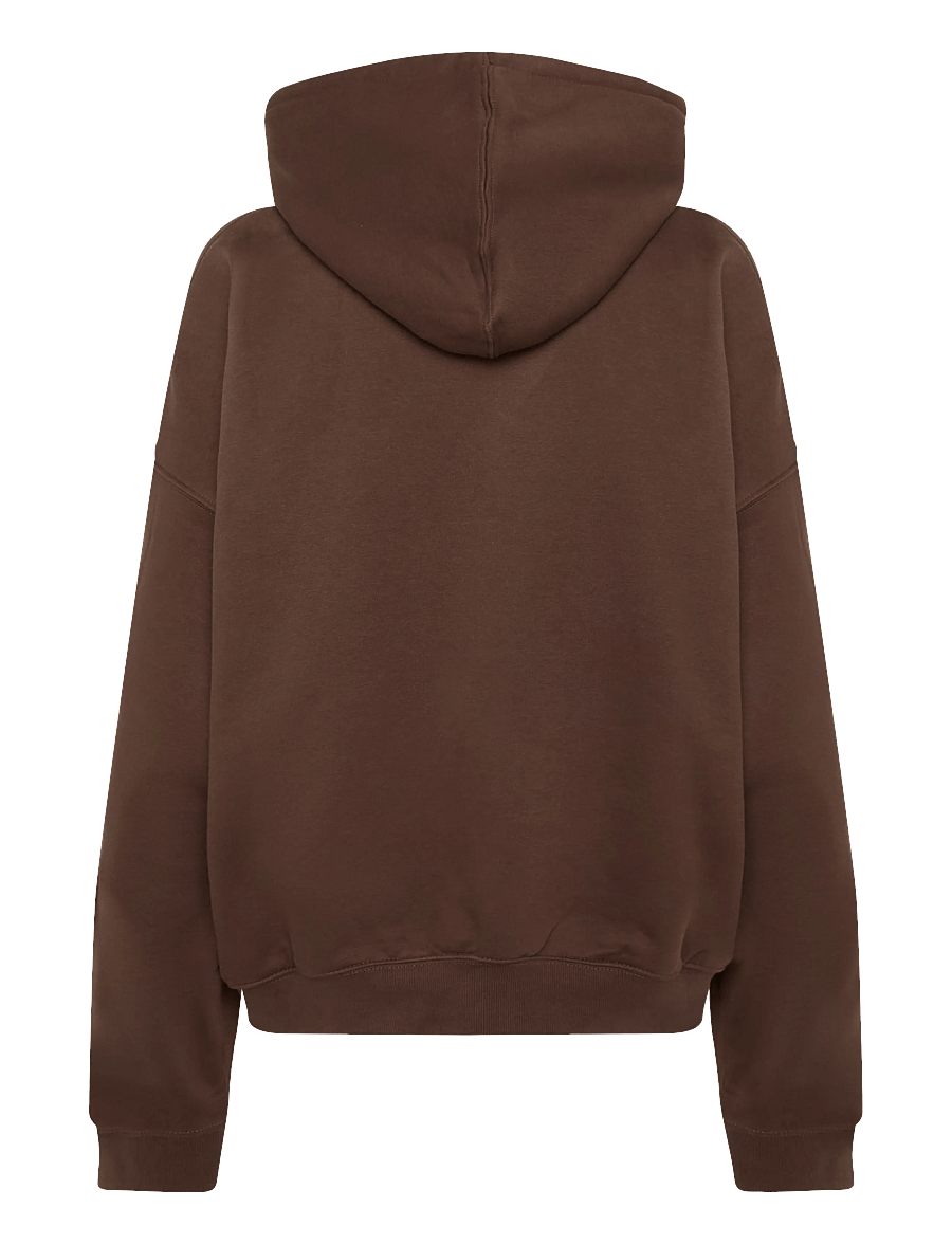Weekday - Lotte Standard Hoodie - kapuutsiga pusad - dark brown - 1