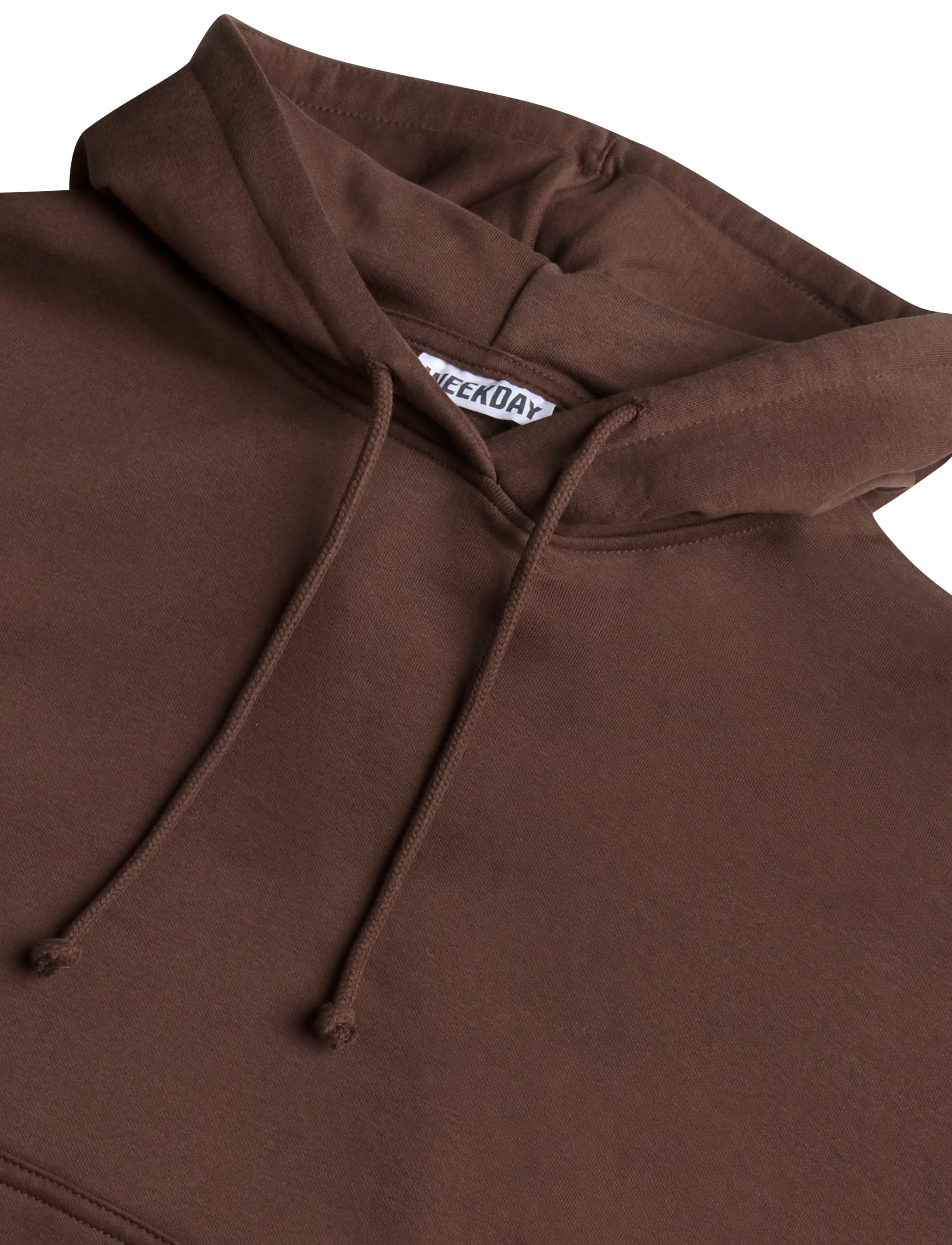 Weekday - Lotte Standard Hoodie - hoodies - dark brown - 2